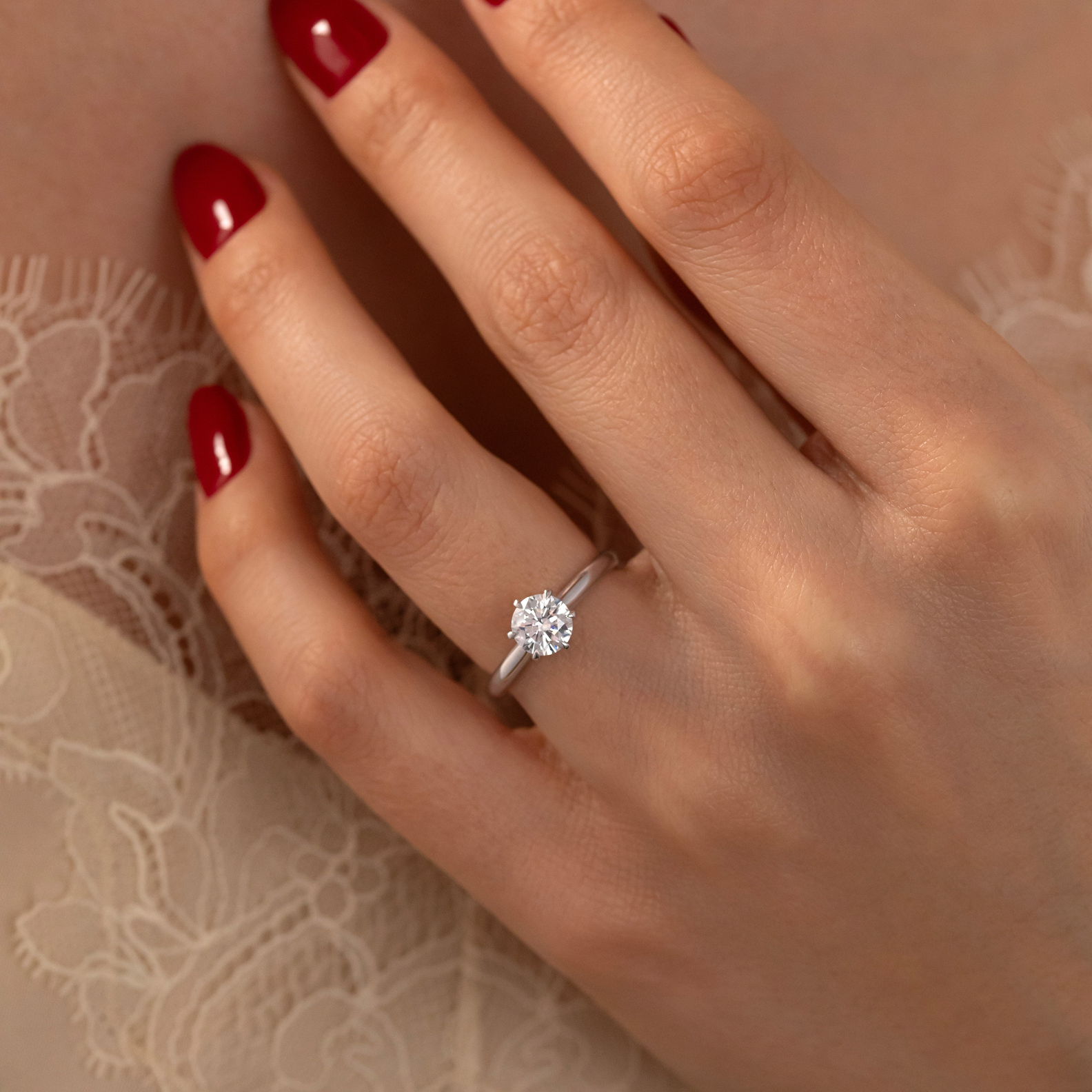 CHLOE 1.03 ct, size 54, white gold - LM STUDIO GmbH