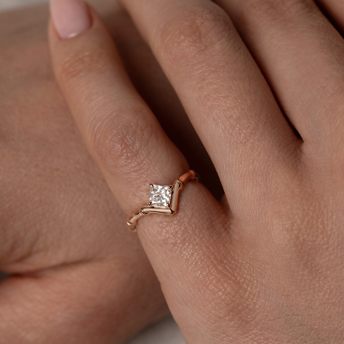 Sample Sale Pinky Sugar Cane Ring, Size 46 - LM STUDIO GmbH