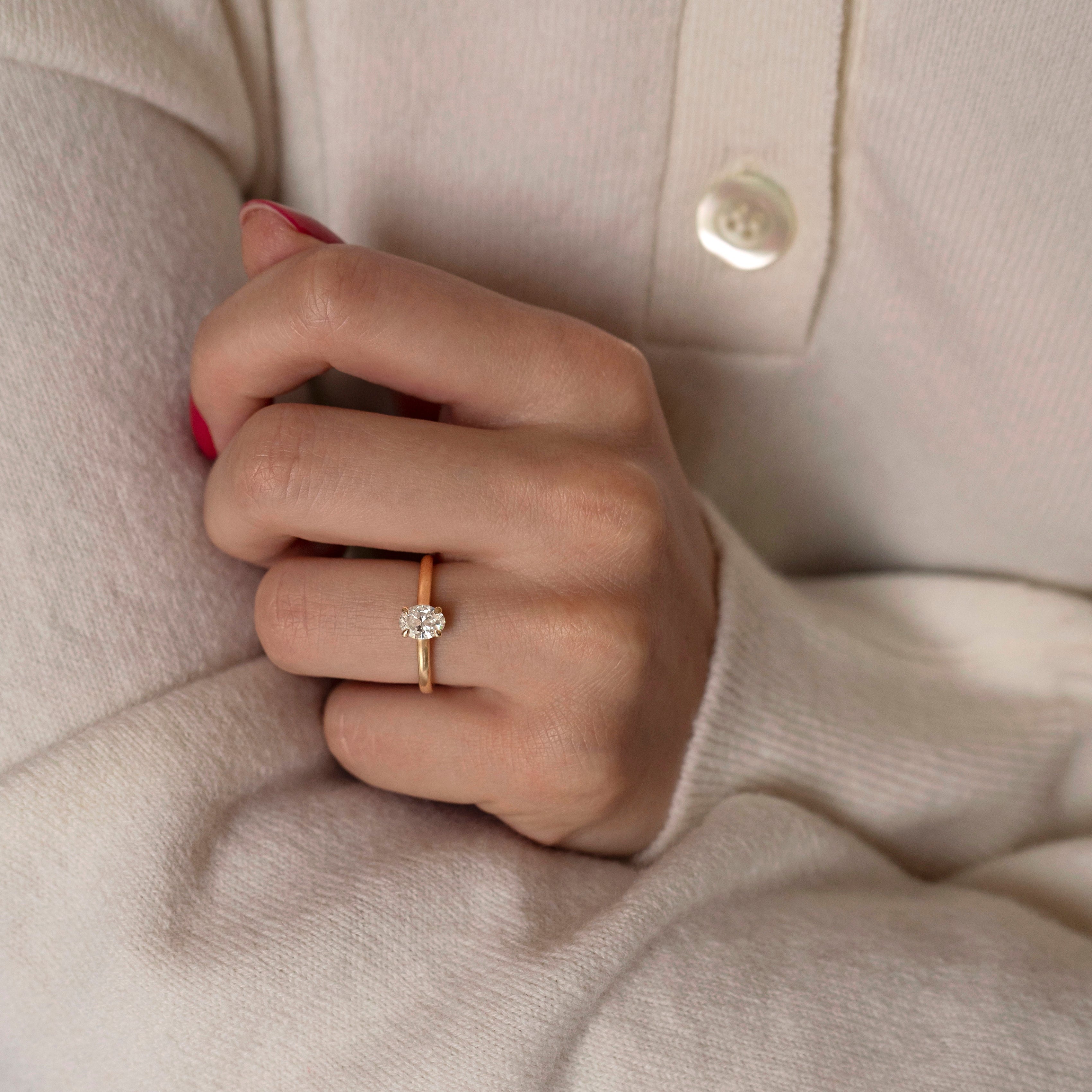 Alara ring, old model, 18 K rose gold, 0.52 ct, size 52 - LM STUDIO GmbH