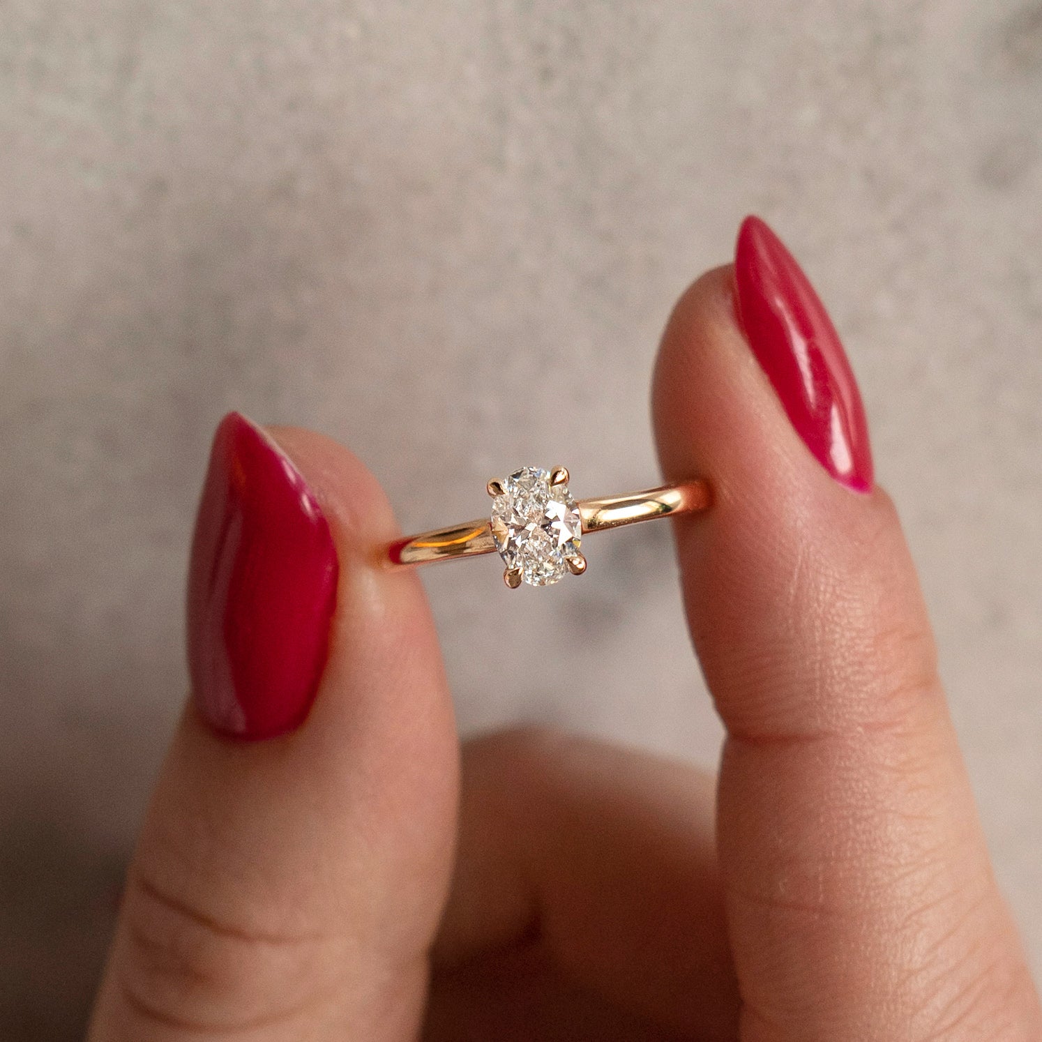 Alara ring, old model, 18 K rose gold, 0.52 ct, size 52 - LM STUDIO GmbH