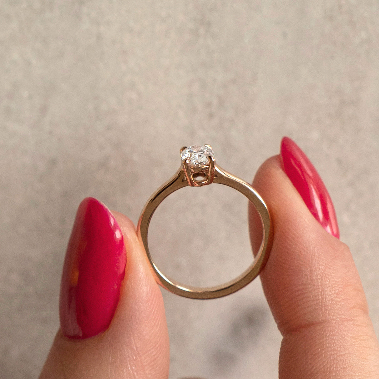 Alara ring, old model, 18 K rose gold, 0.50 ct, size 49 - LM STUDIO GmbH