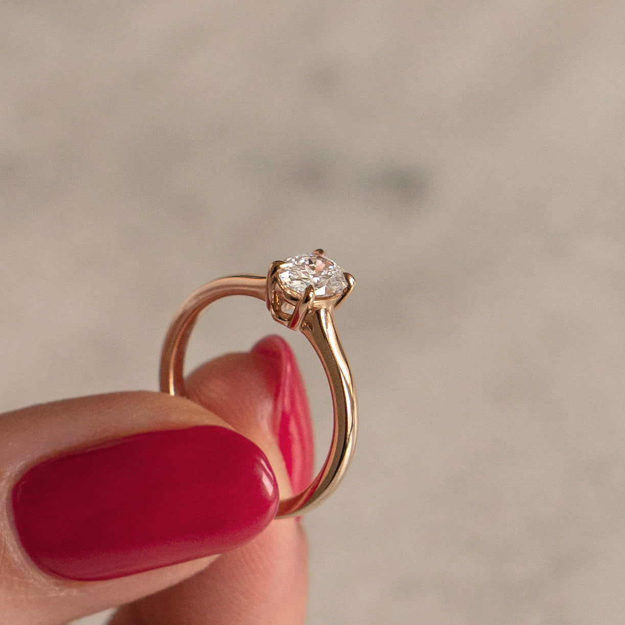 Alara ring, old model, 18 K rose gold, 0.50 ct, size 49 - LM STUDIO GmbH