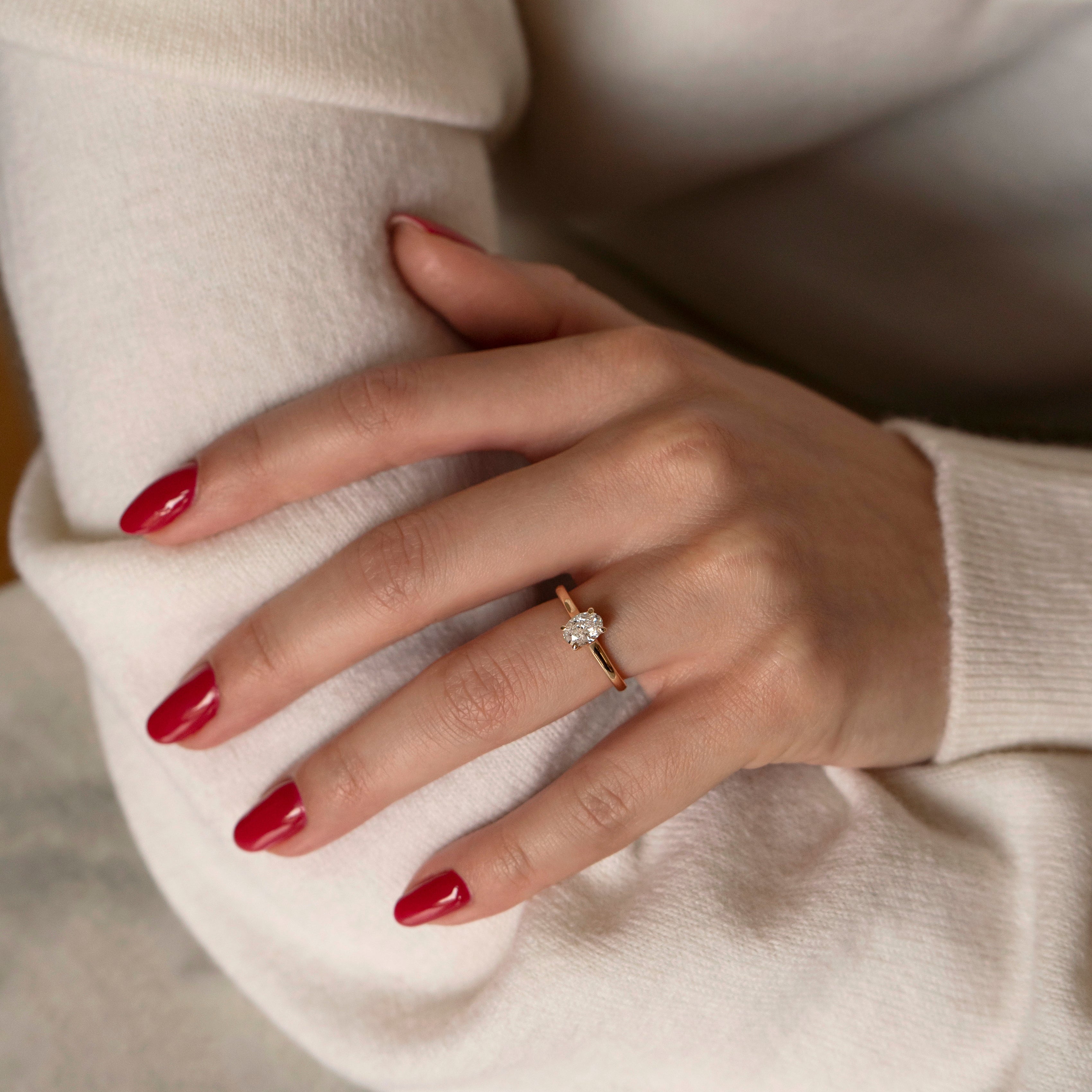 Alara ring, old model, 18 K rose gold, 0.50 ct, size 49 - LM STUDIO GmbH