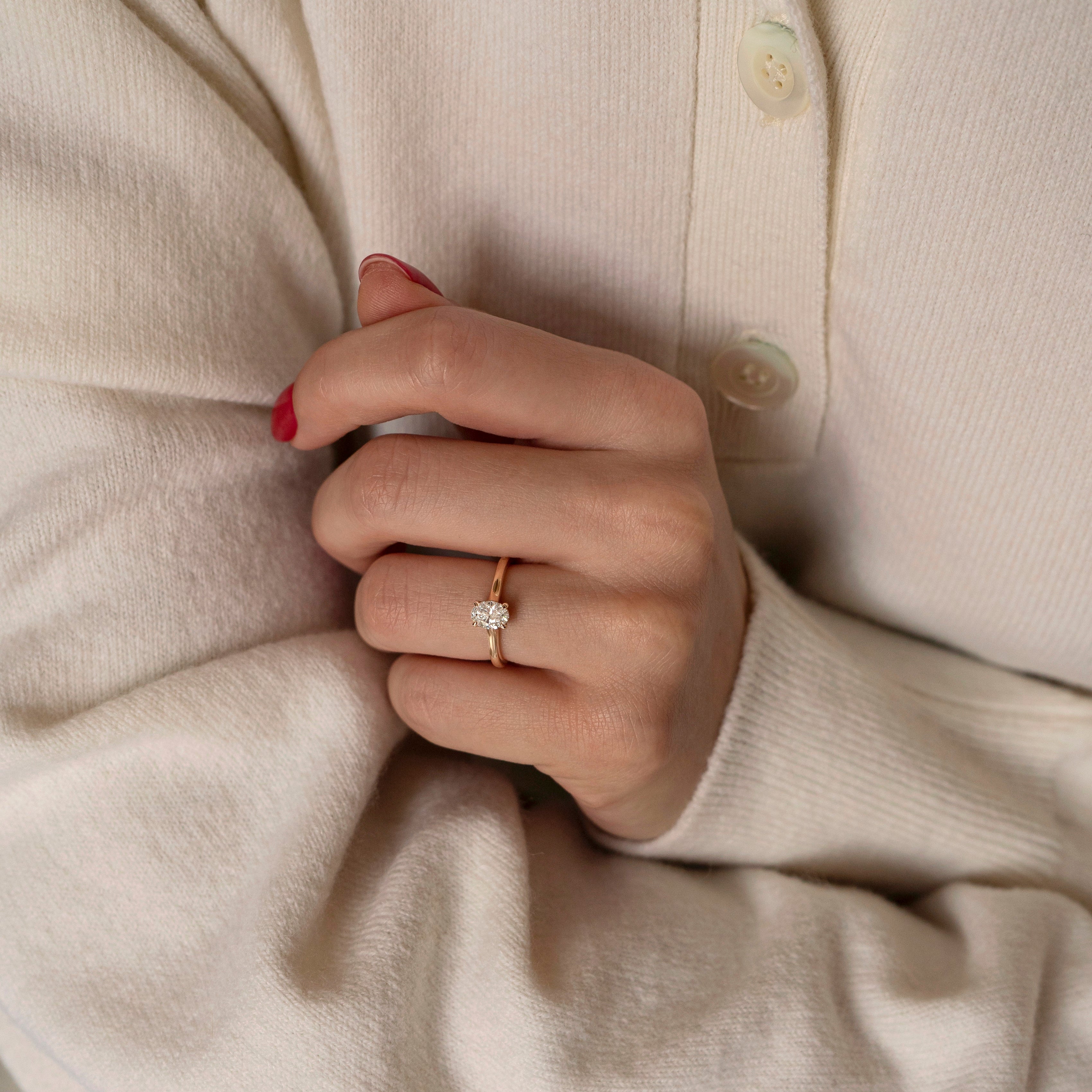 Alara ring, old model, 18 K rose gold, 0.50 ct, size 49 - LM STUDIO GmbH