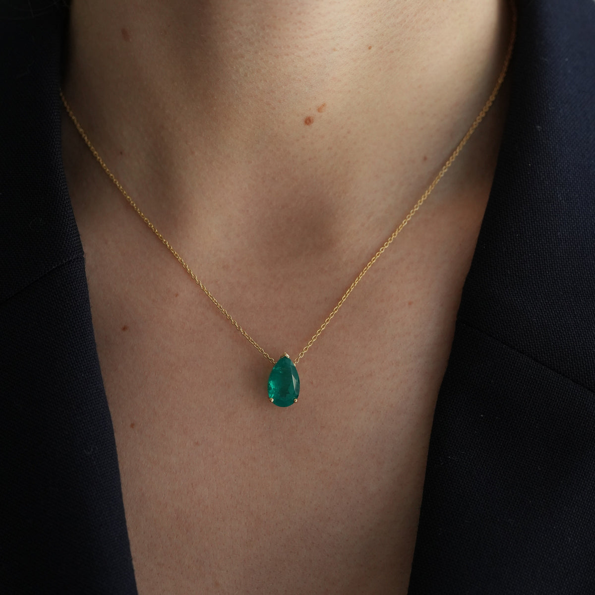 Big Avery Green Halskette 3.60 ct
