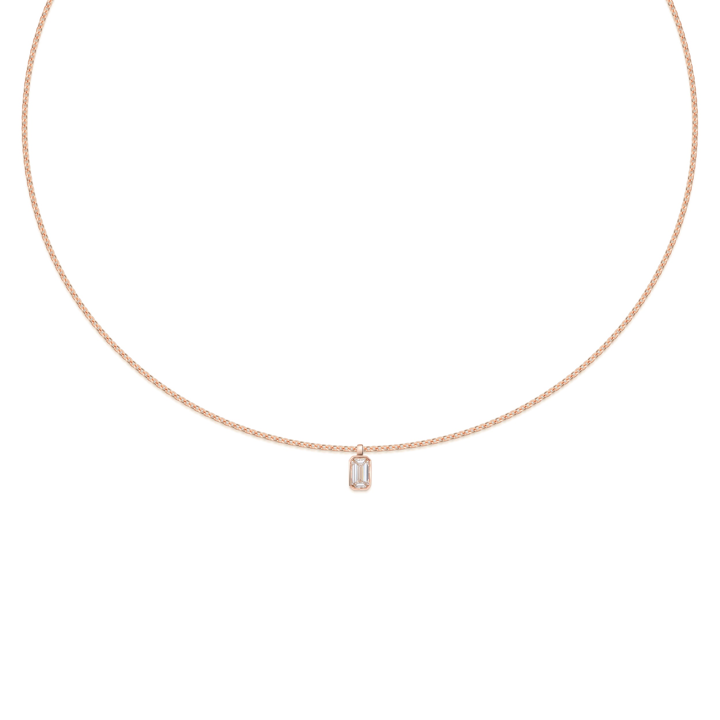 EMERALD BEZEL NECKLACE
