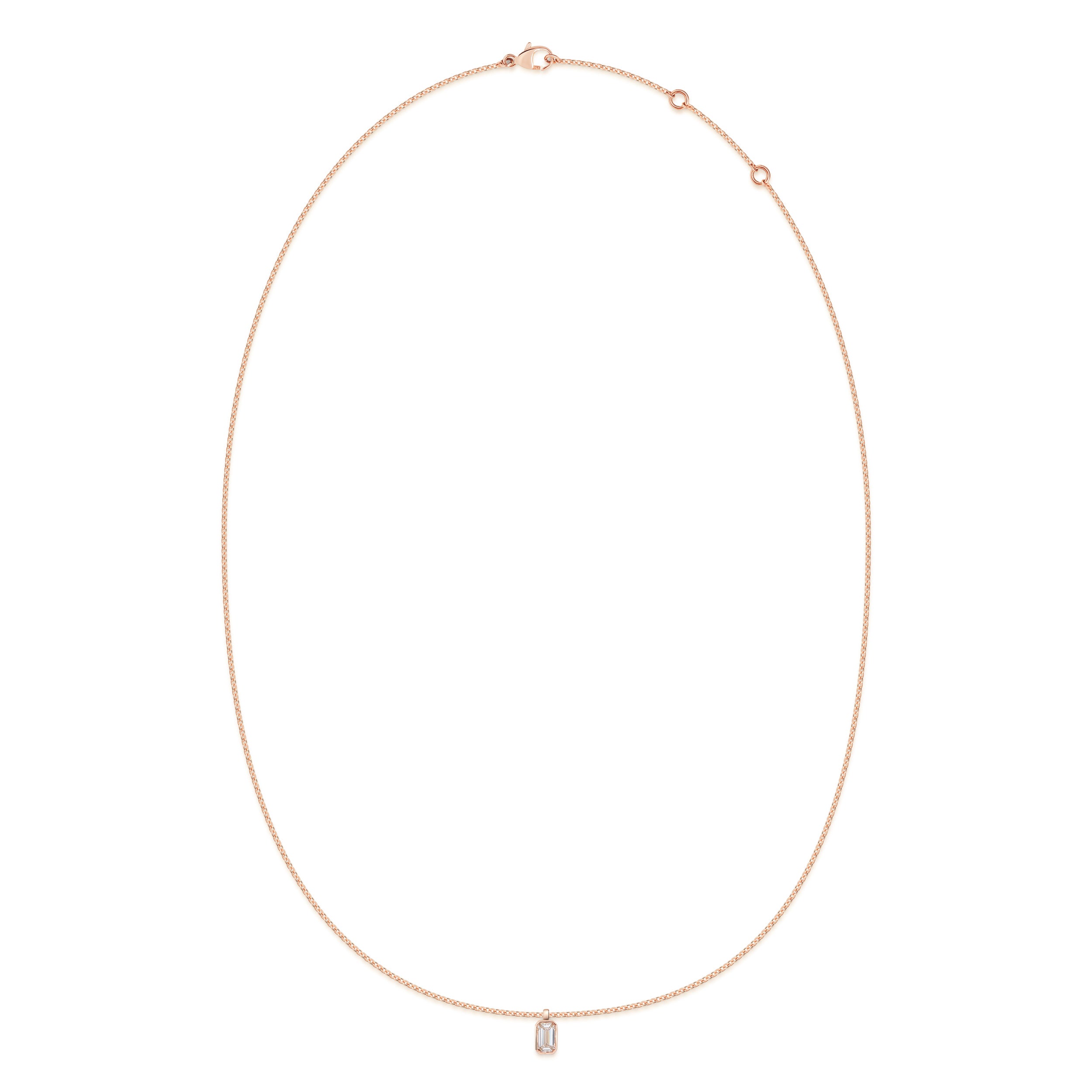 EMERALD BEZEL NECKLACE