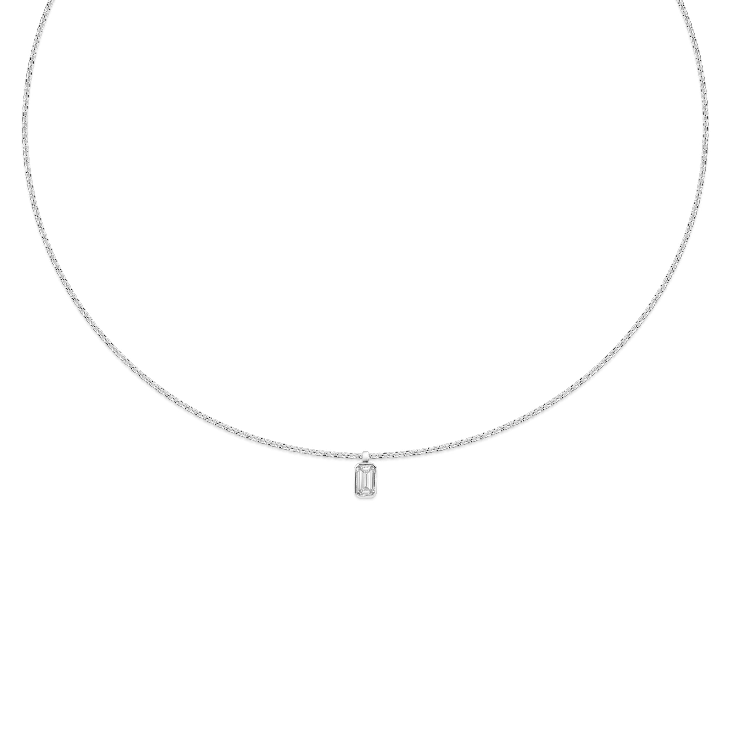 EMERALD BEZEL NECKLACE