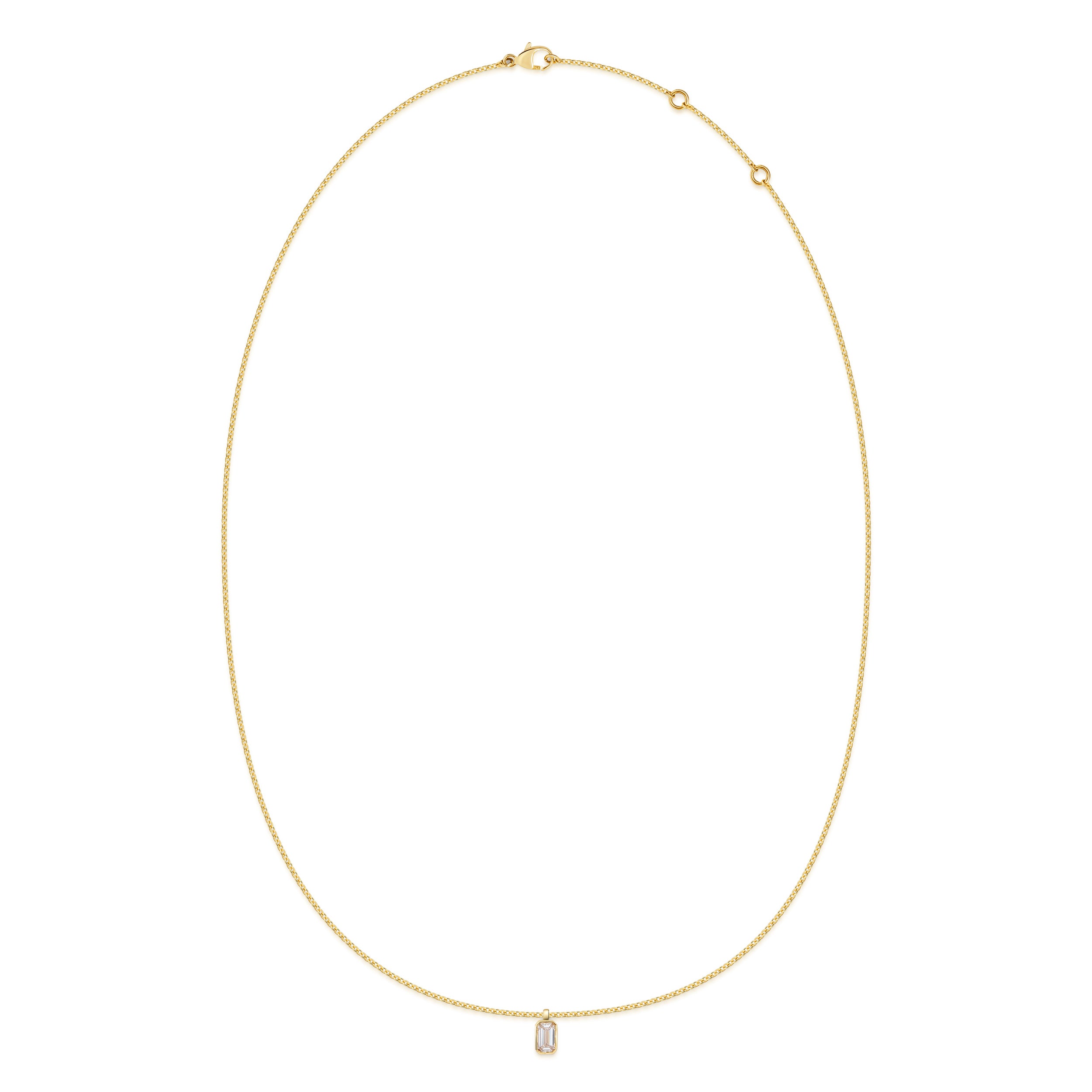 EMERALD BEZEL NECKLACE