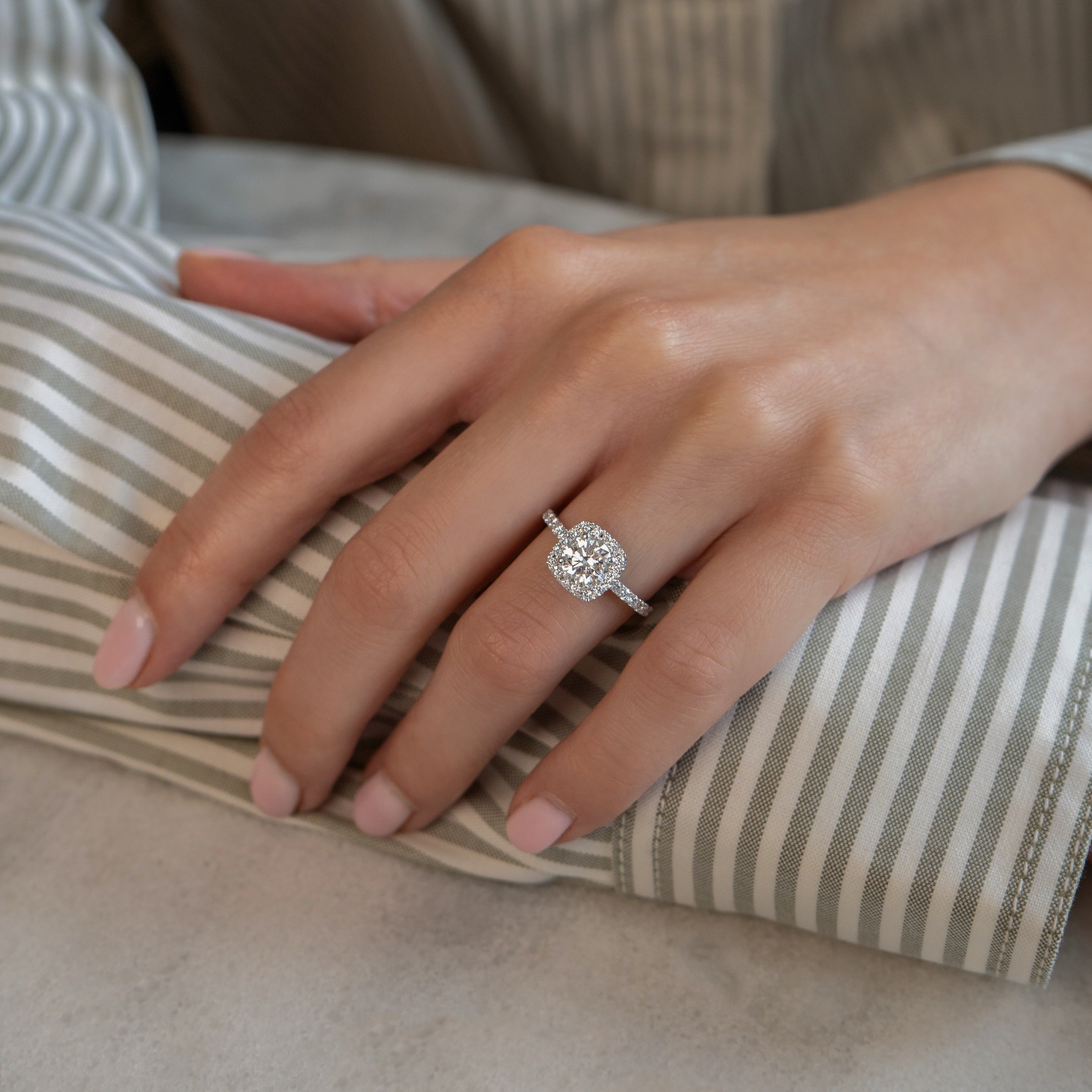 Engagement Ring, old model, 18 K white gold, 1.09 ct, size 52 - LM STUDIO GmbH