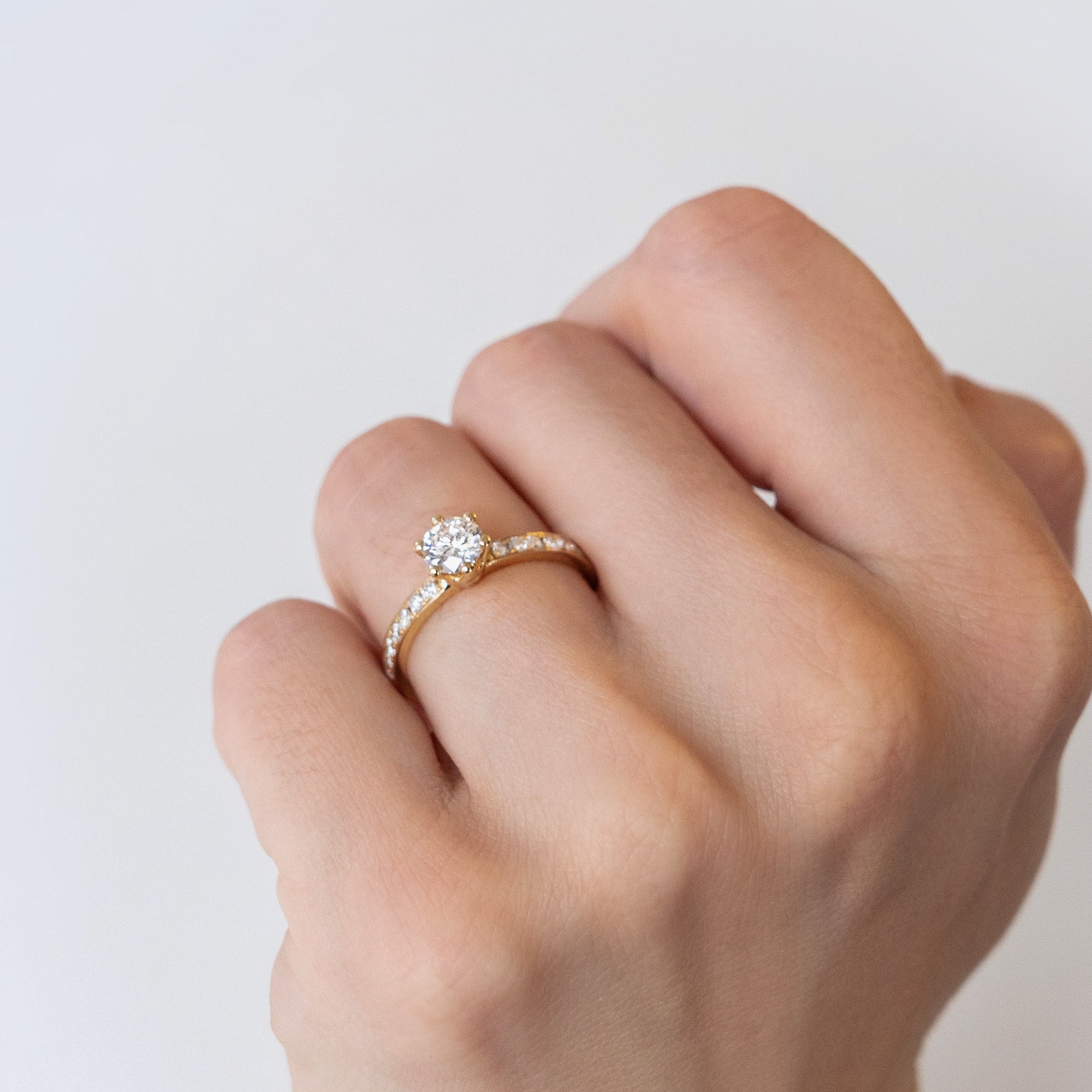 GRACE ring, old model, 18 K rose gold, 0.50 ct, size 55 - LM STUDIO GmbH