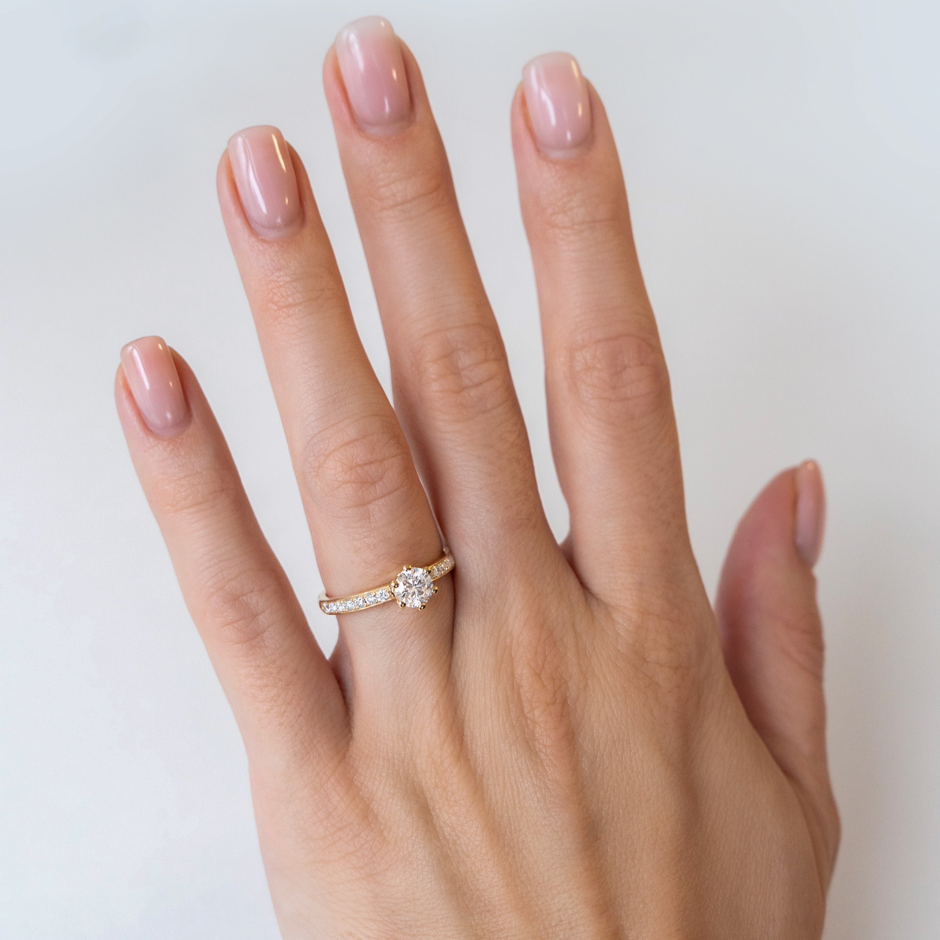 GRACE ring, old model, 18 K rose gold, 0.50 ct, size 55 - LM STUDIO GmbH