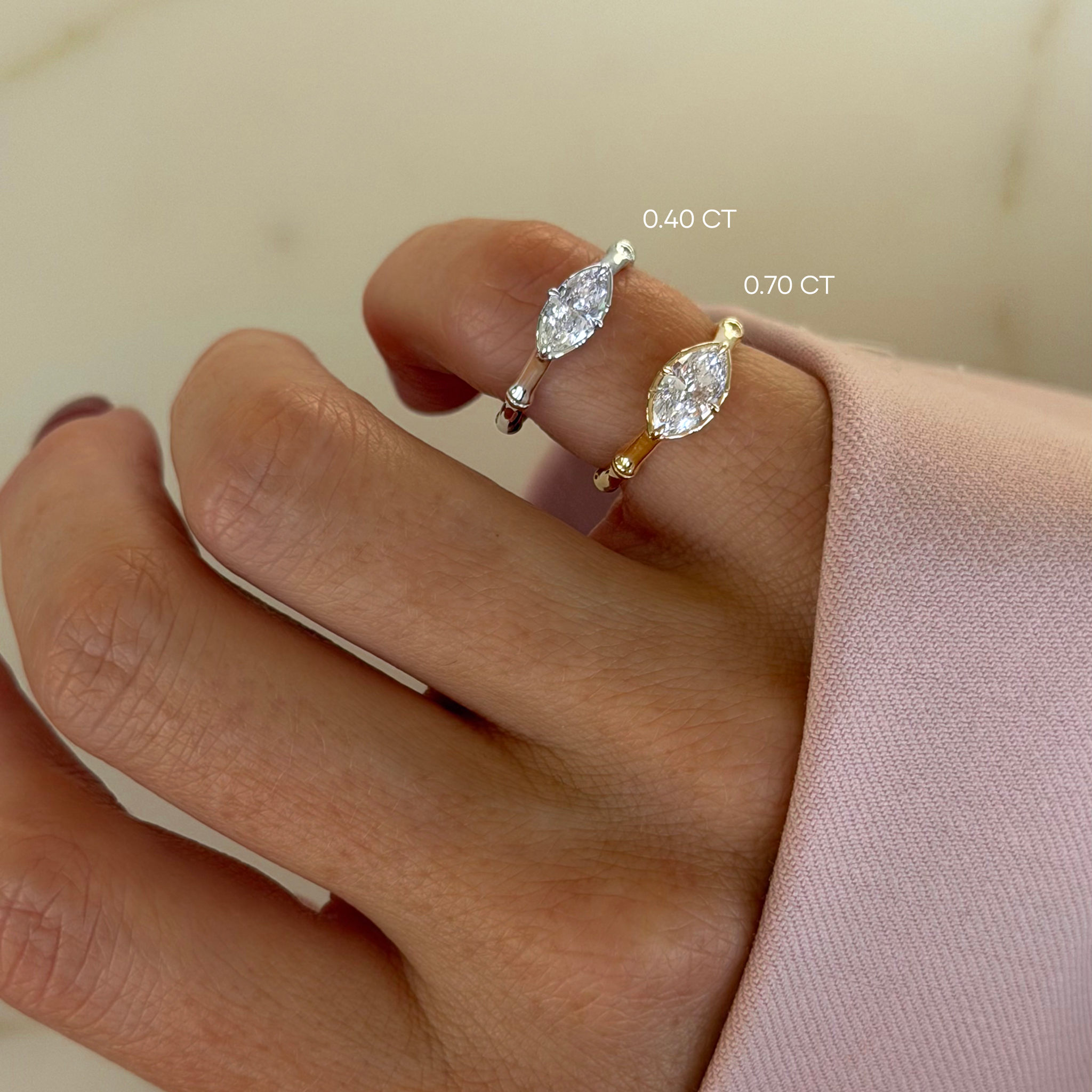 SUGAR CANE MARQUISE RING