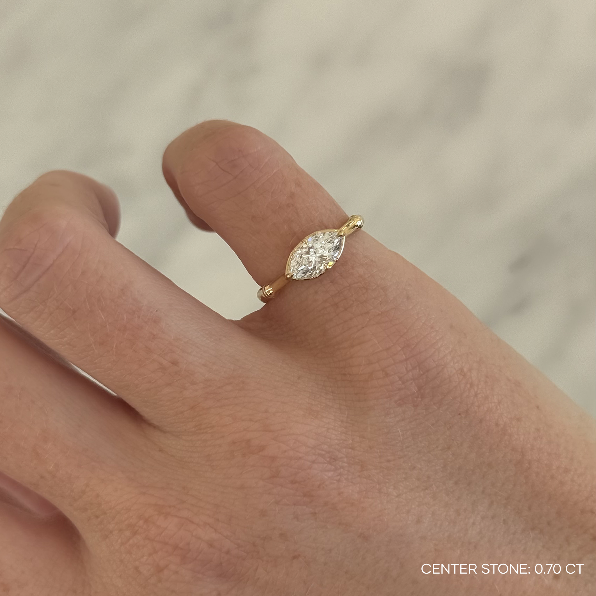 SUGAR CANE MARQUISE RING