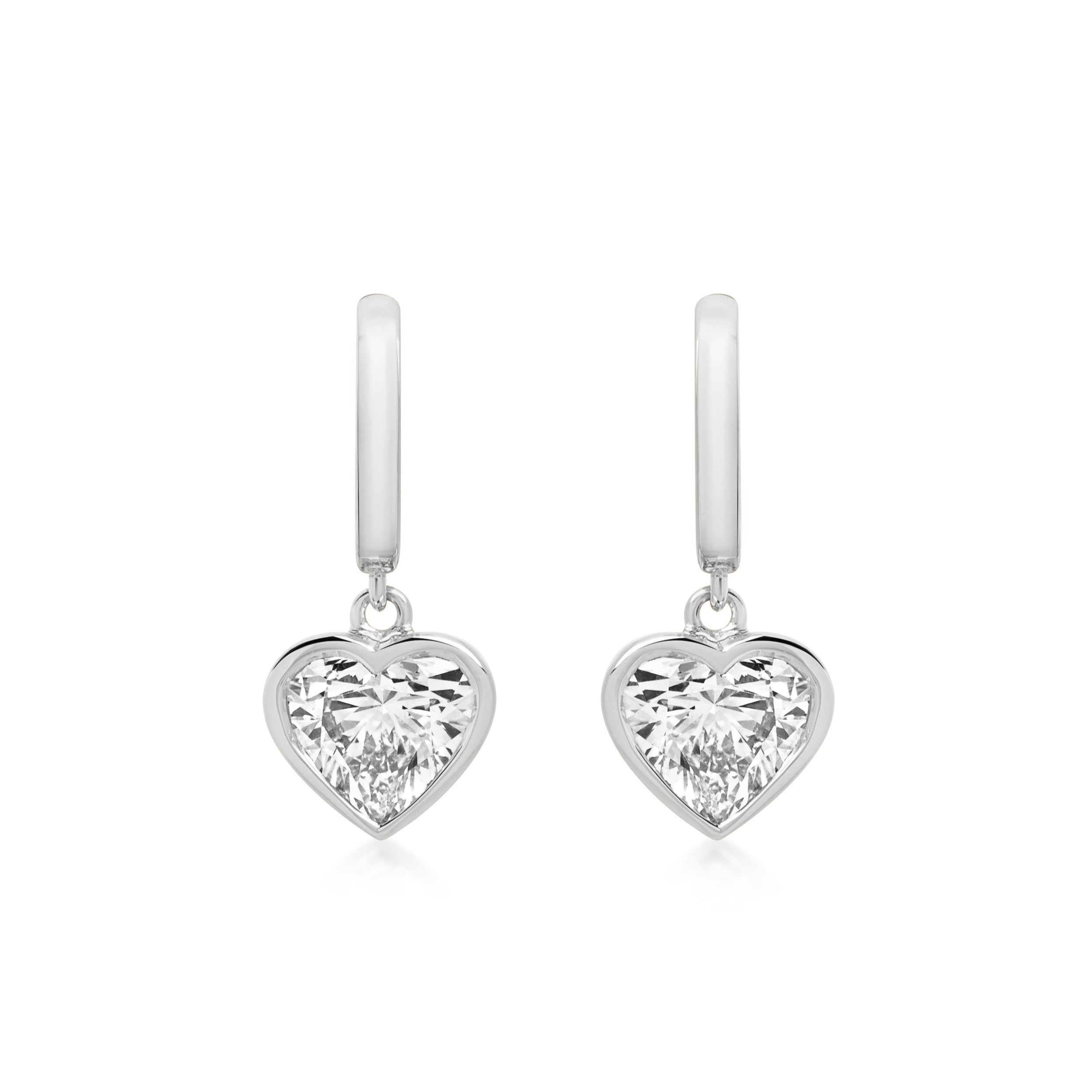 HEART Bezel Hoops