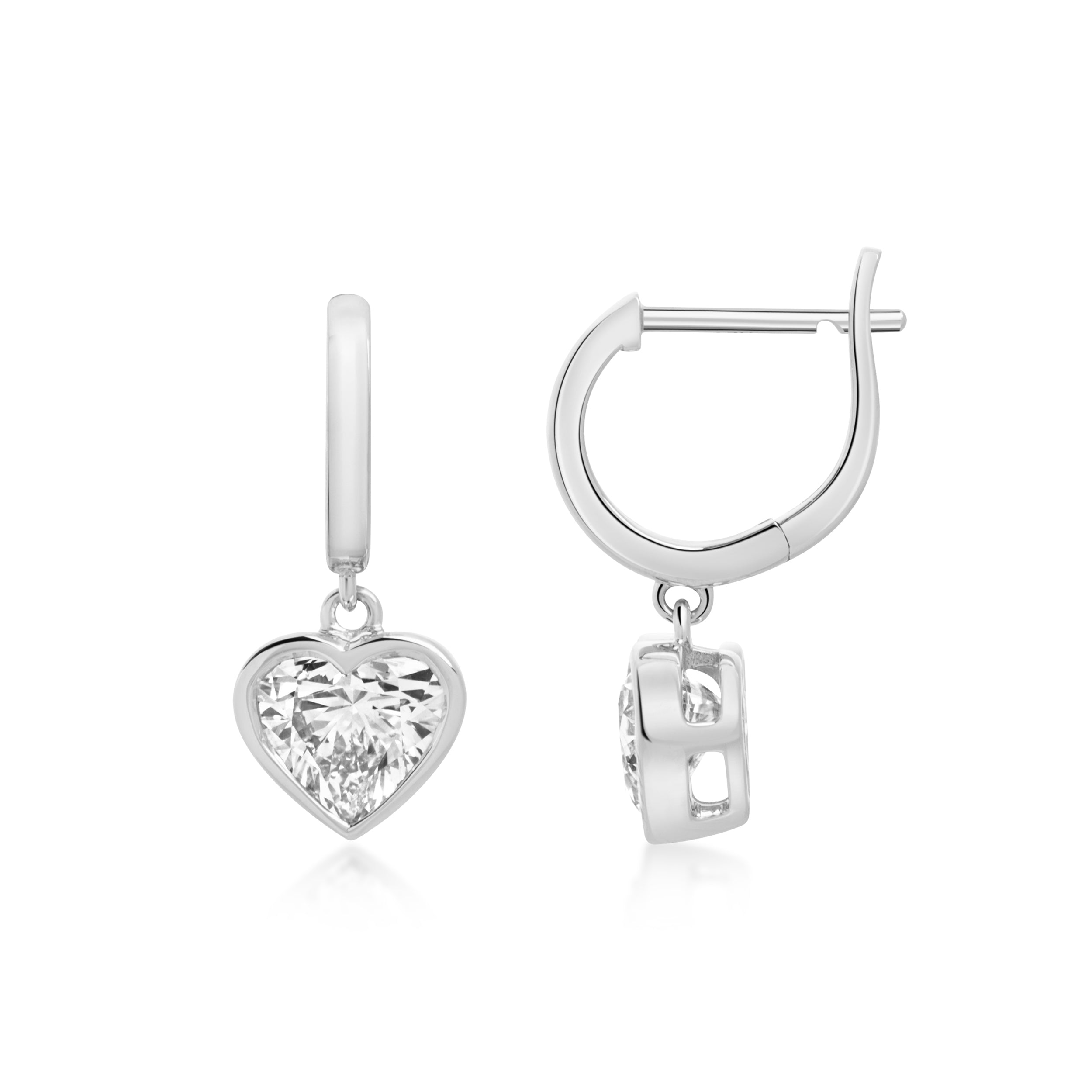 HEART Bezel Hoops