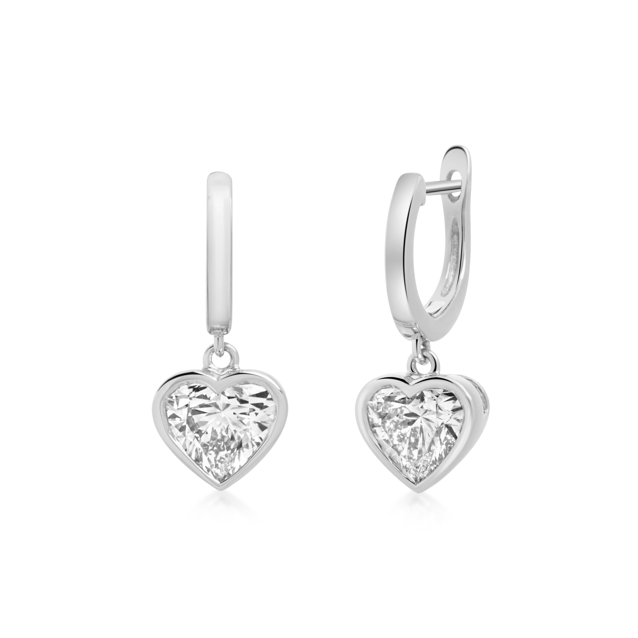 HEART Bezel Hoops