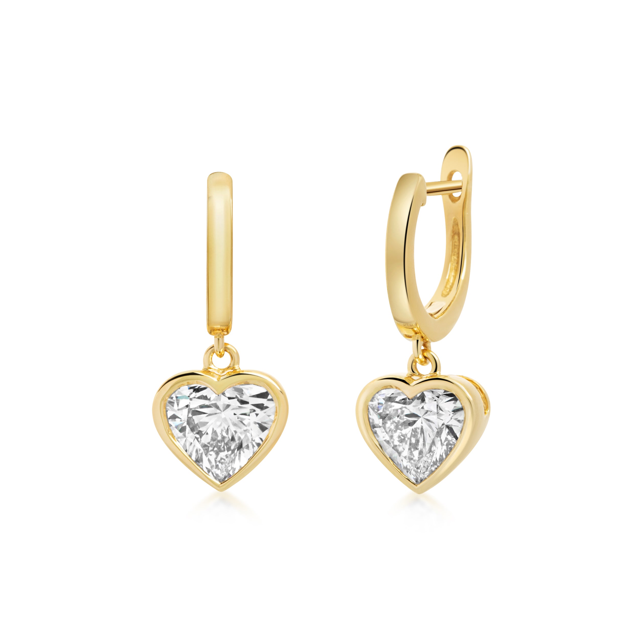 HEART Bezel Hoops