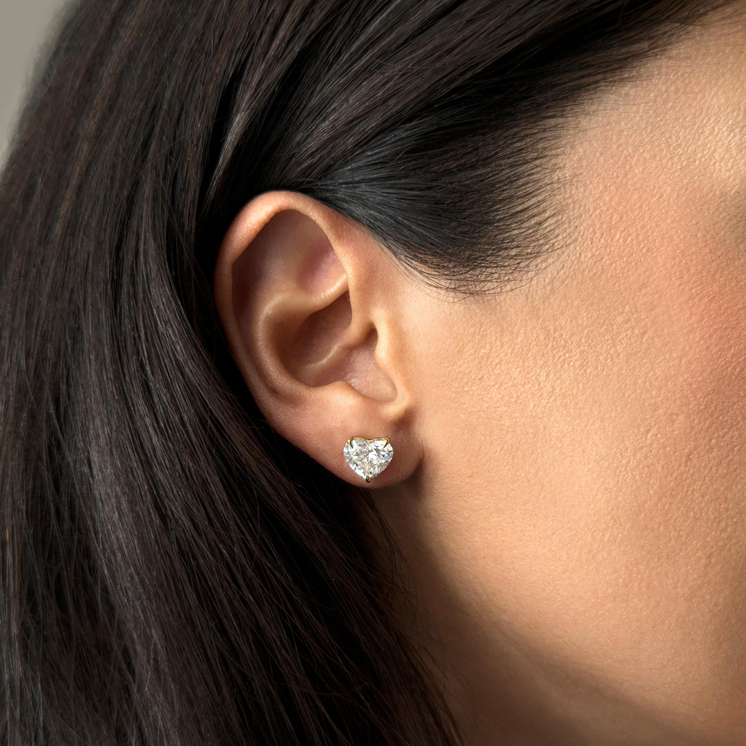 Heart Studs 2.00 ct