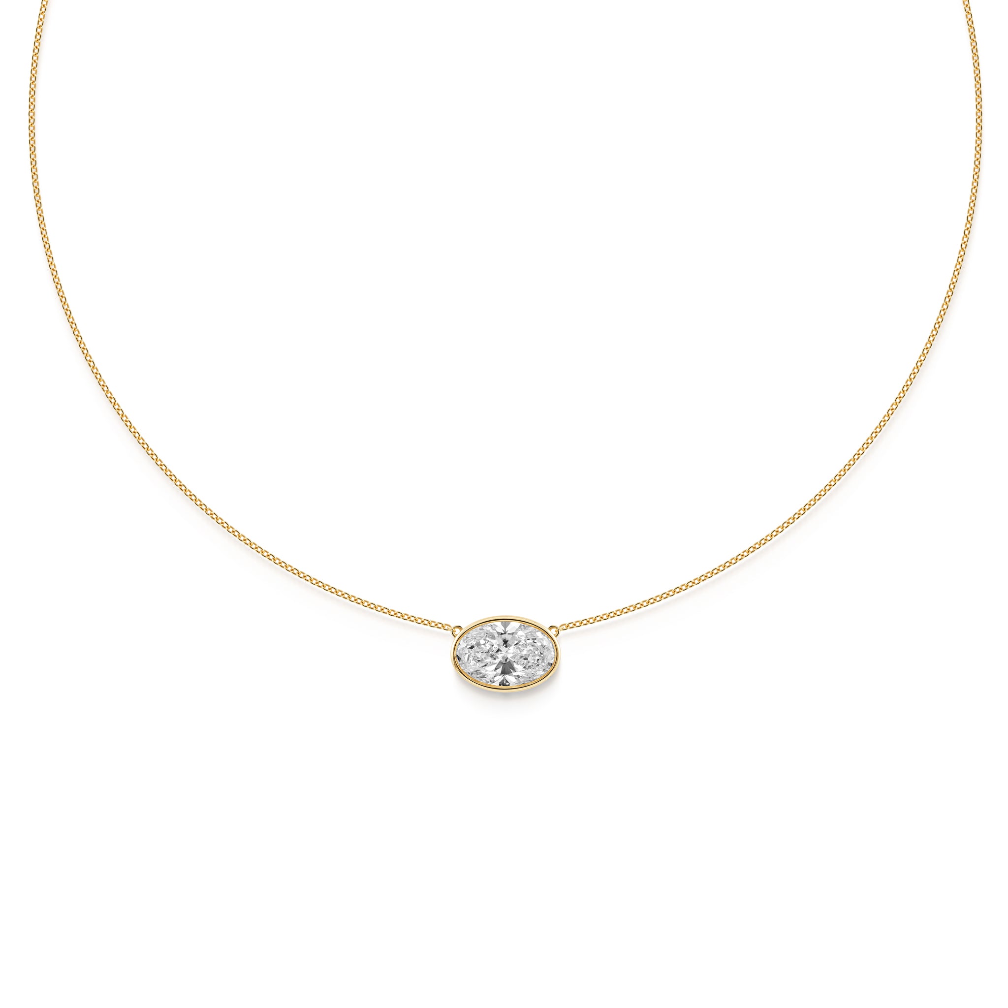 Bezel Oval necklace - LM STUDIO GmbH