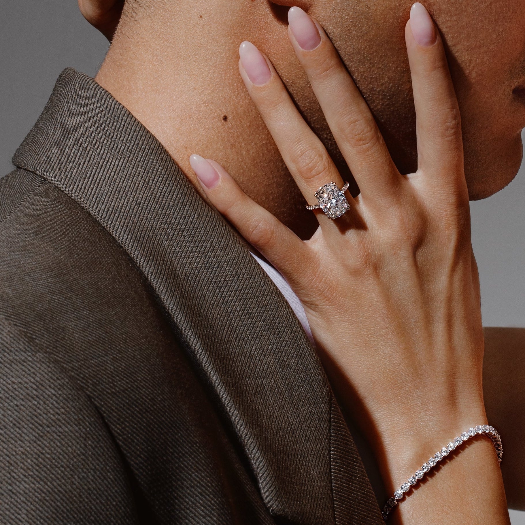 ADELE 8.01 ct, size 52, white gold