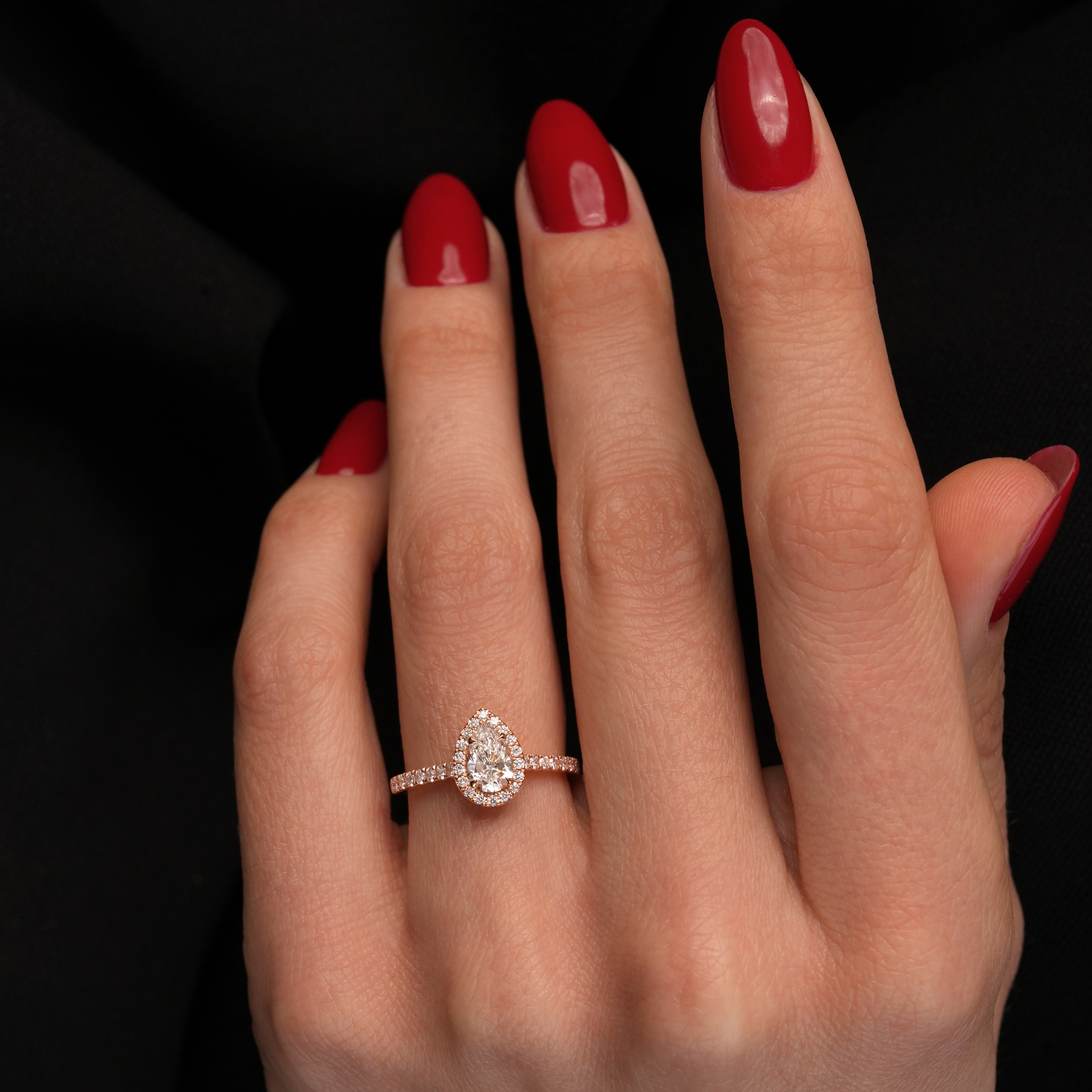 VIOLETTE 0.70 ct, size 55, rose gold - LM STUDIO GmbH