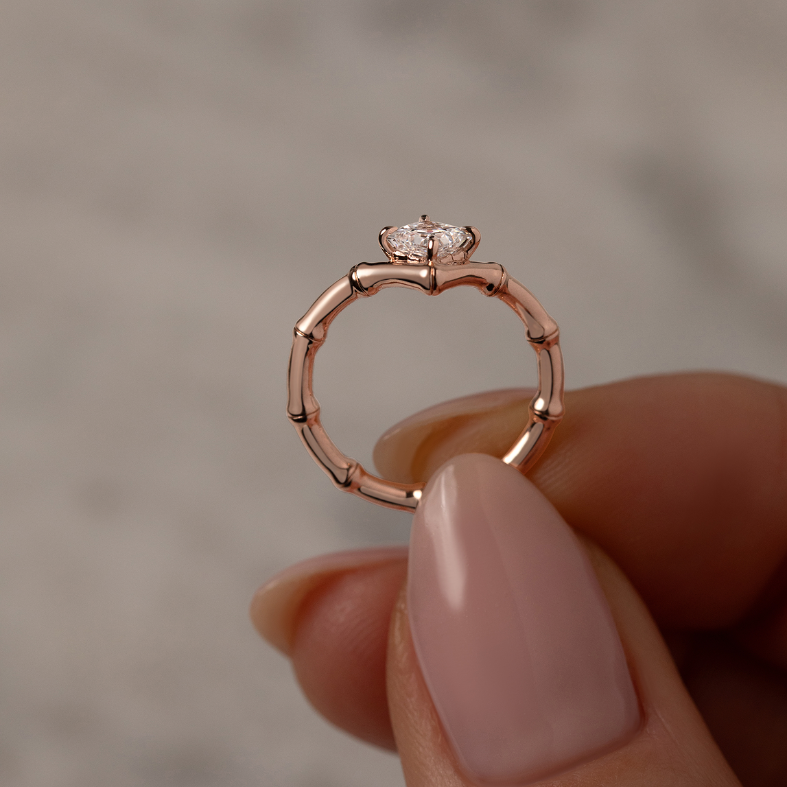 Sample Sale Pinky Sugar Cane Ring, Size 46 - LM STUDIO GmbH