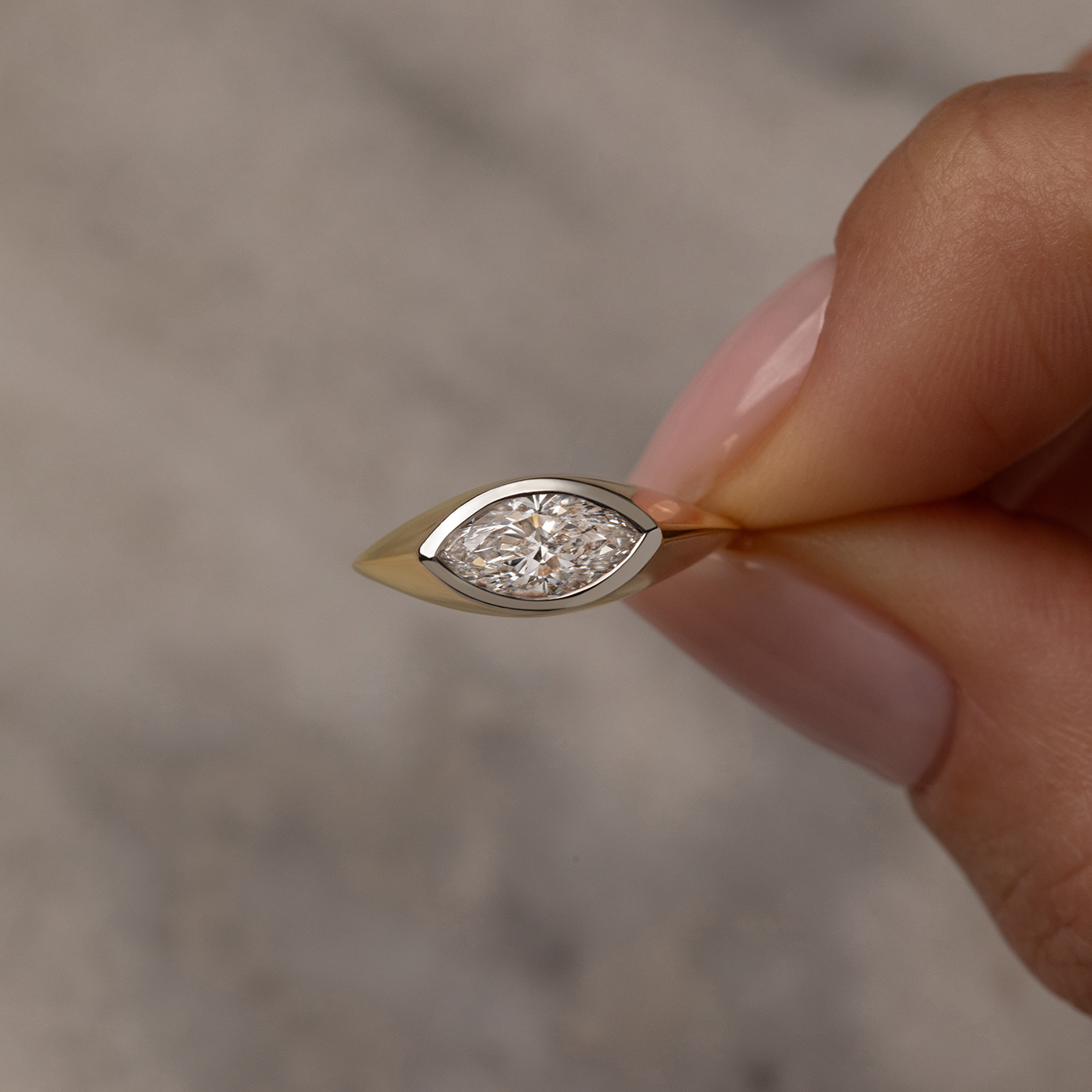 Marquise Ring Bi-Color Size 54 - LM STUDIO GmbH