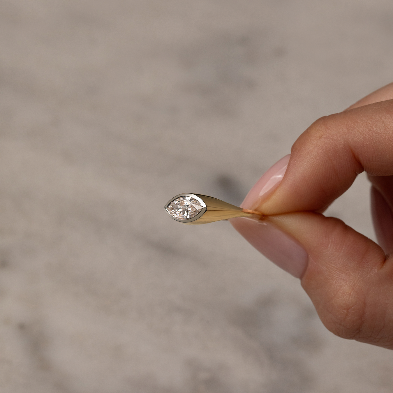 Marquise Ring Bi-Color Size 54 - LM STUDIO GmbH