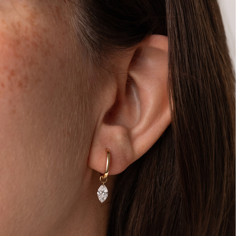 Marquise Cut Hoops