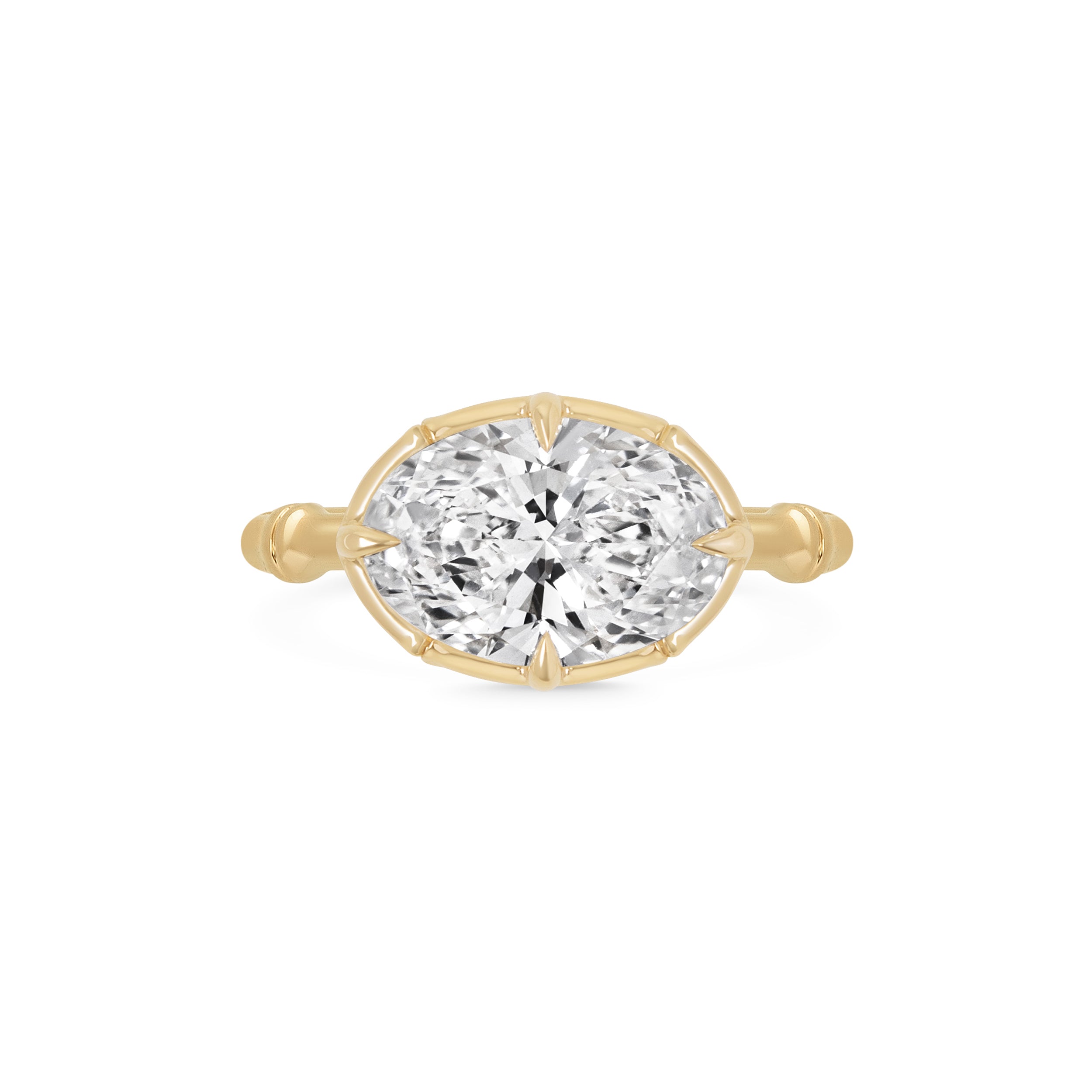 SUGAR CANE OVAL SIDEWAYS RING