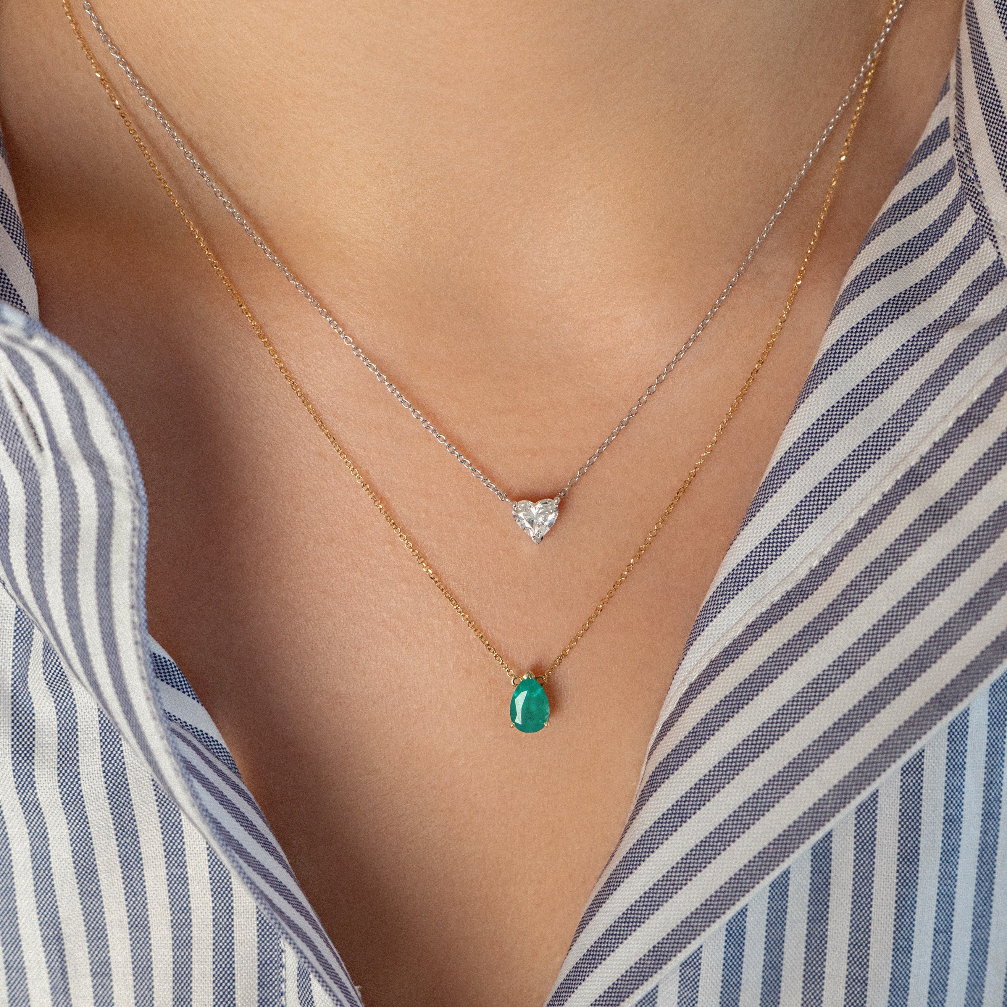 Avery Green Matte Necklace