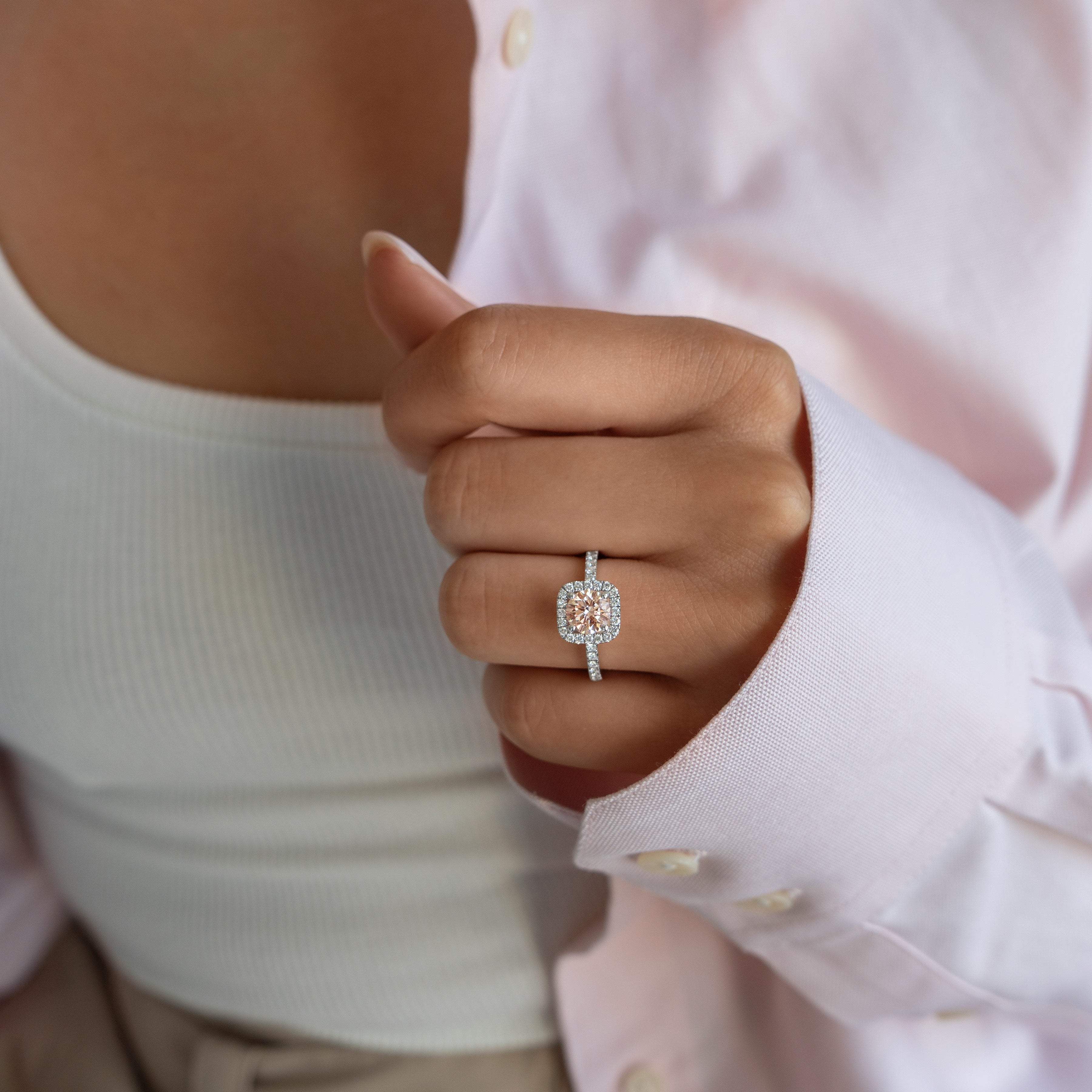 DAPHNE 1.09 ct, Größe 52, Weißgold