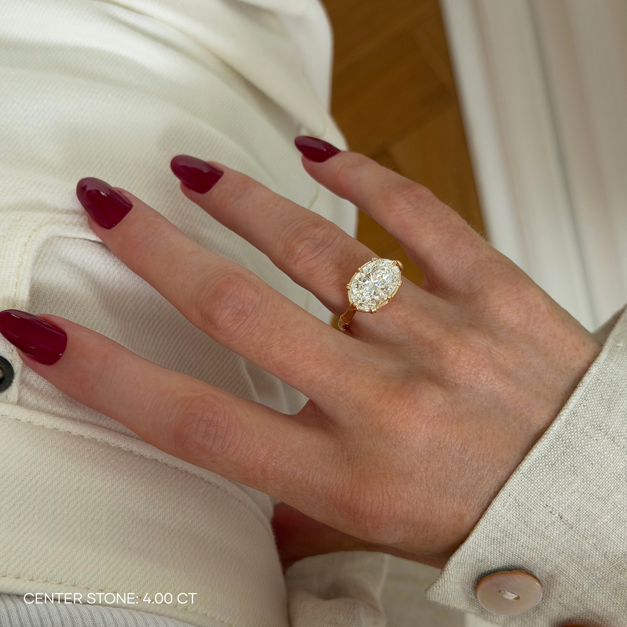 SUGAR CANE OVAL SIDEWAYS RING