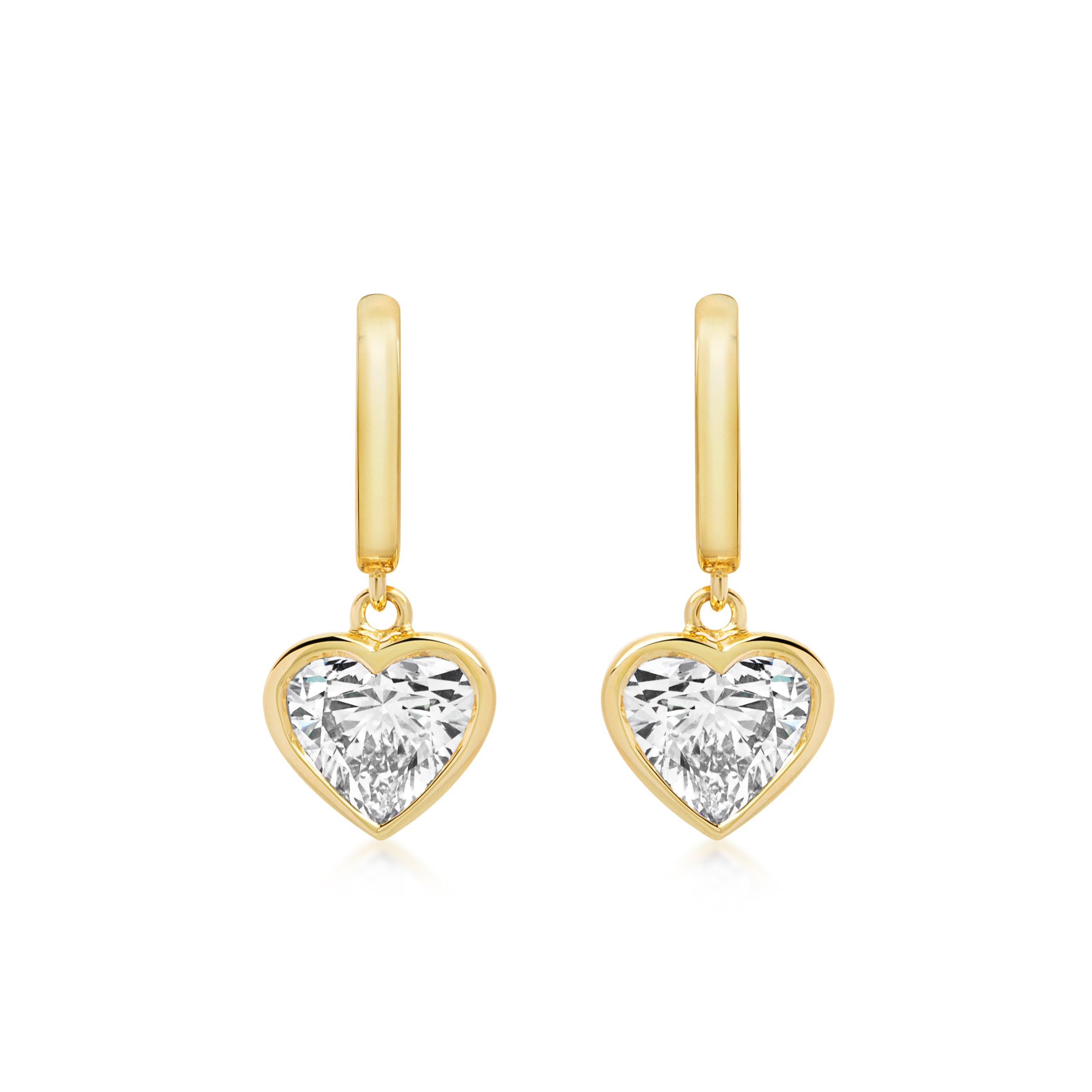 HEART Bezel Hoops