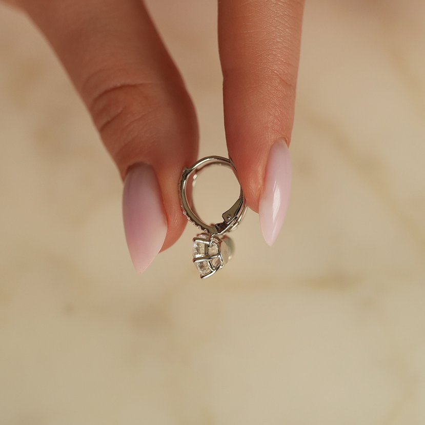 Brilliant Cut Pavé Hoops 1.50 ct