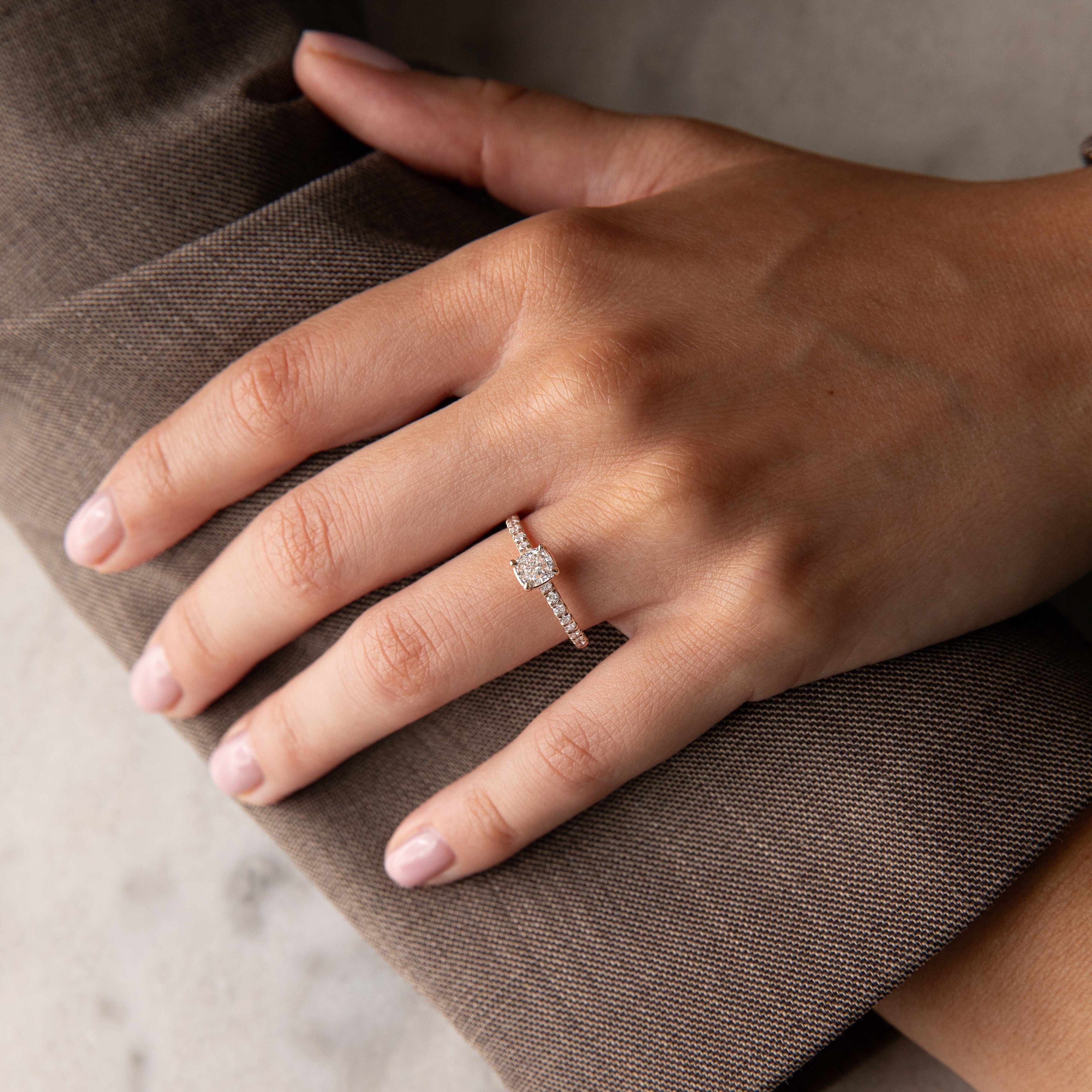 CASSIA 0.54 ct, size 53, rose gold