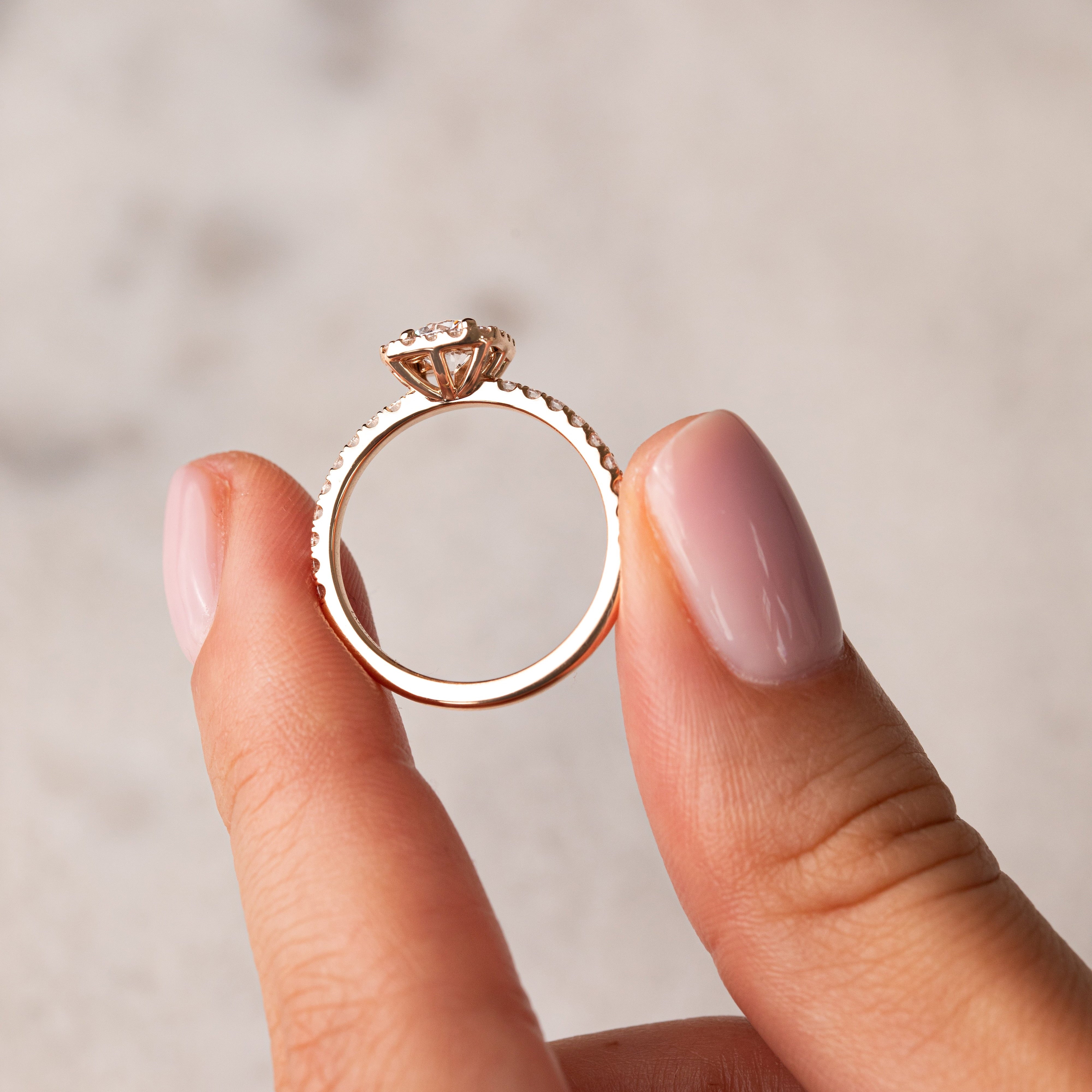 MARTINEZ 0.56 ct, size 53, rose gold