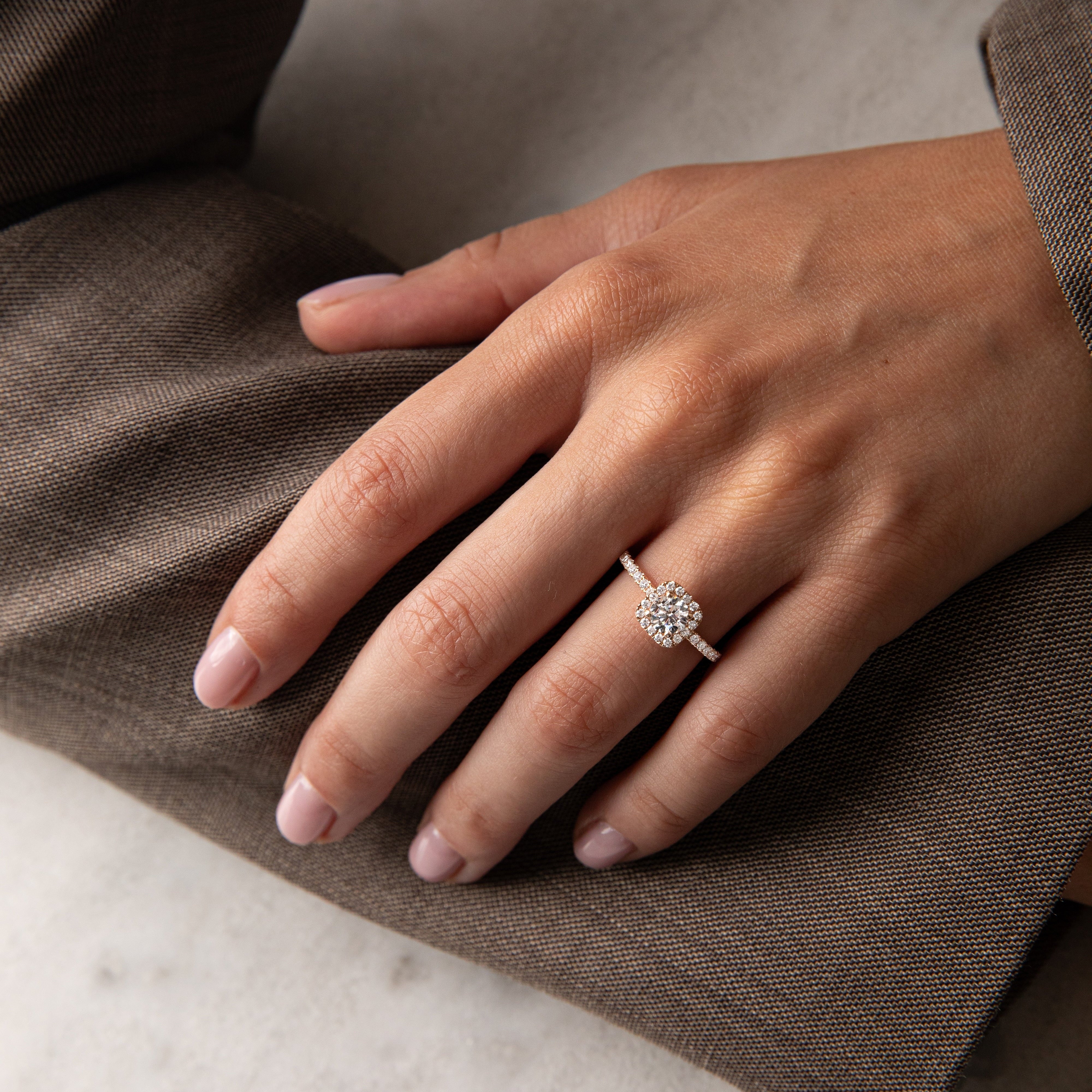 MARTINEZ 0.56 ct, size 53, rose gold