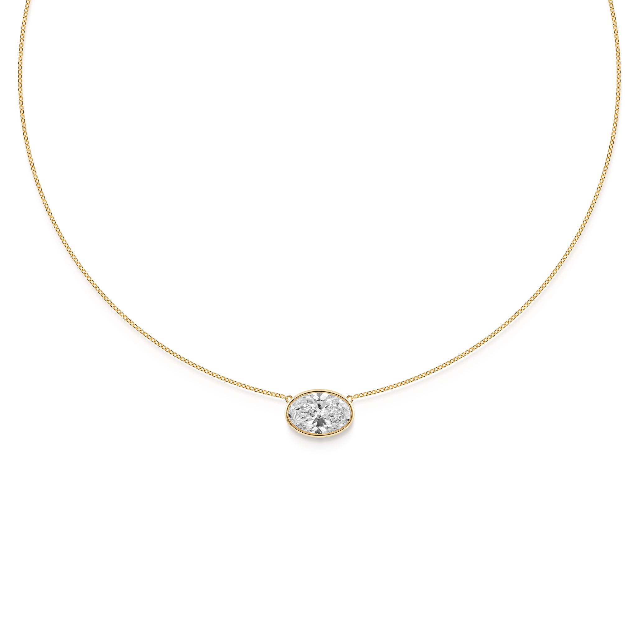 Bezel Oval necklace