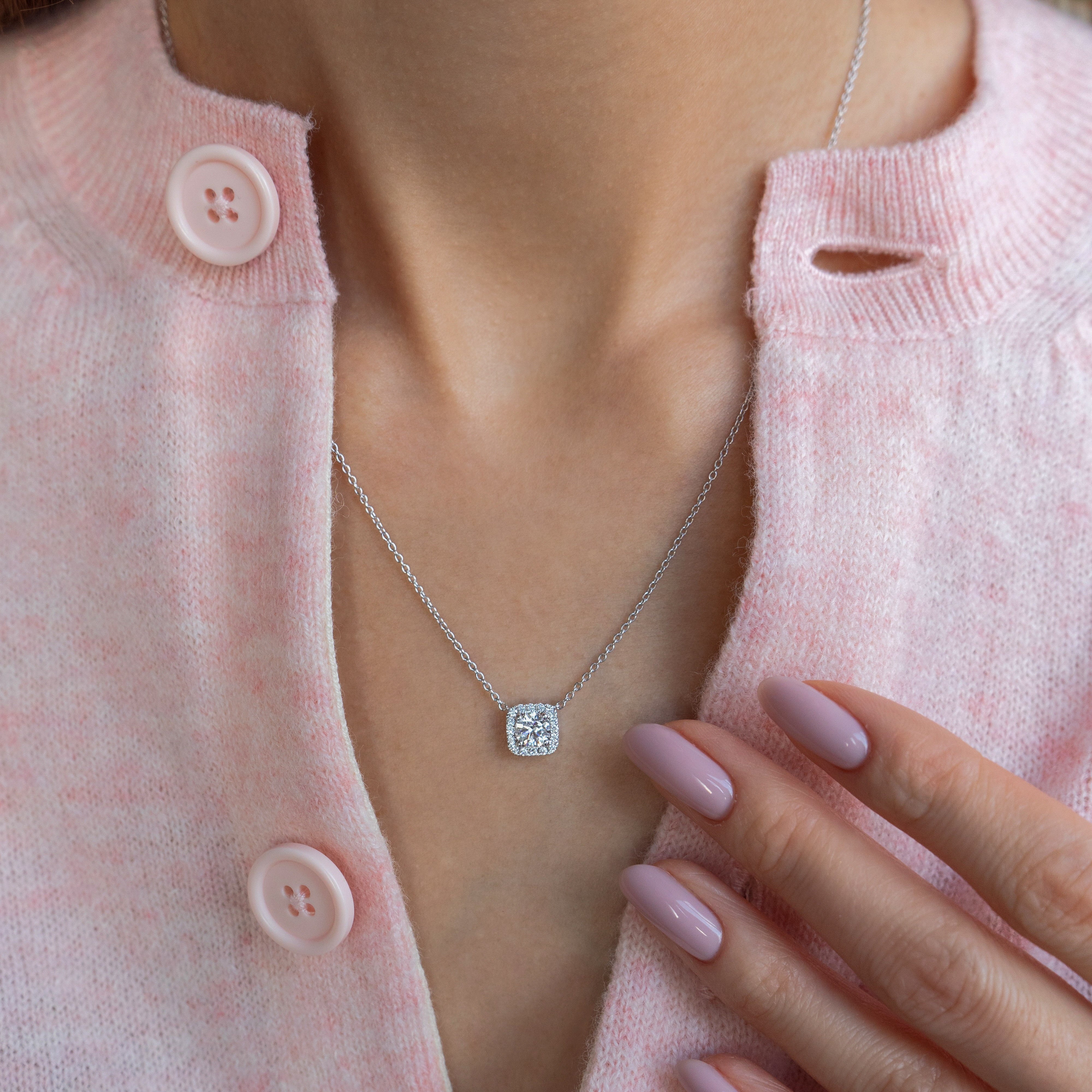 Martinez Halskette, 0.50 ct, WG