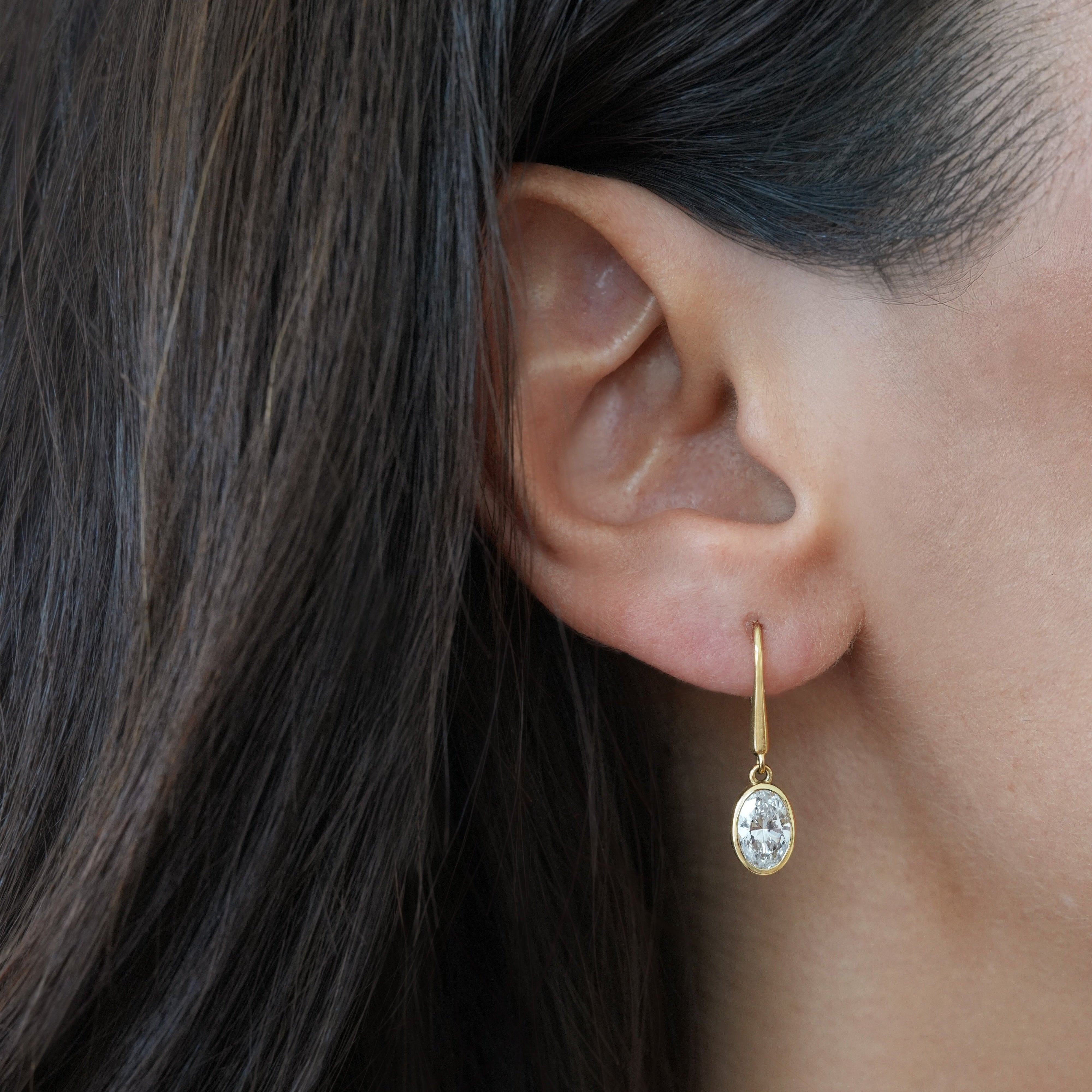 Earrings Bezel Oval - LM STUDIO GmbH