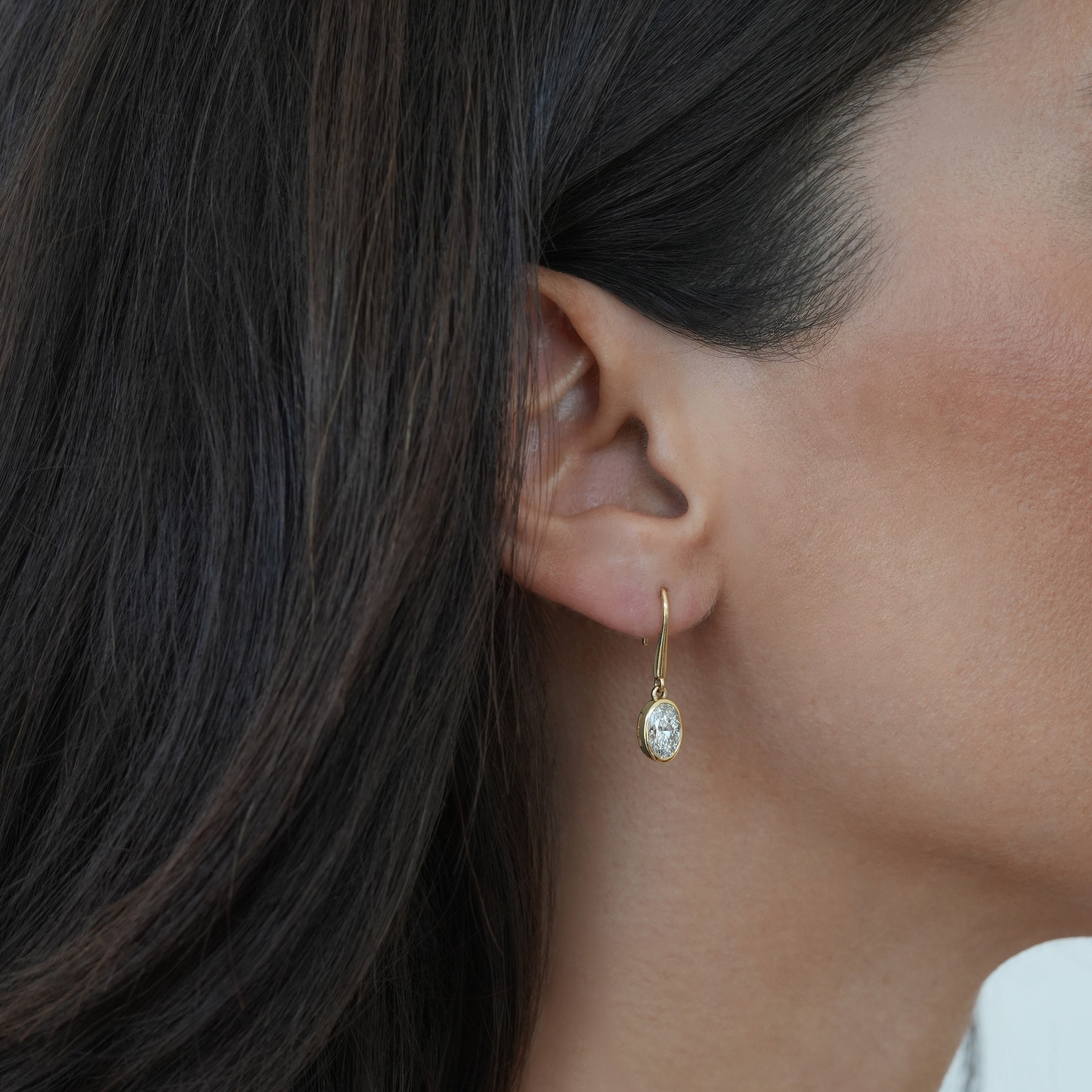 Earrings Bezel Oval - LM STUDIO GmbH