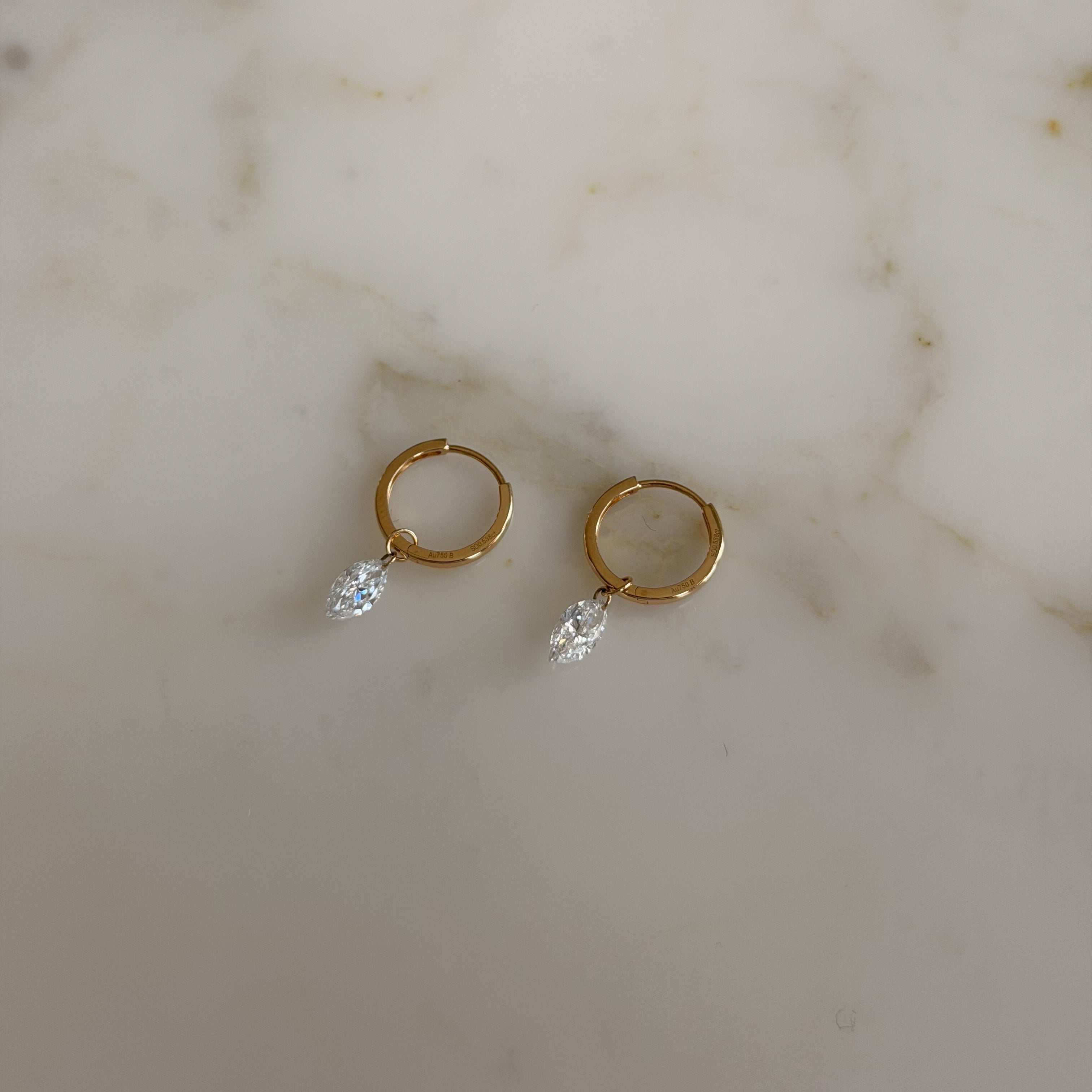Marquise Cut Hoops