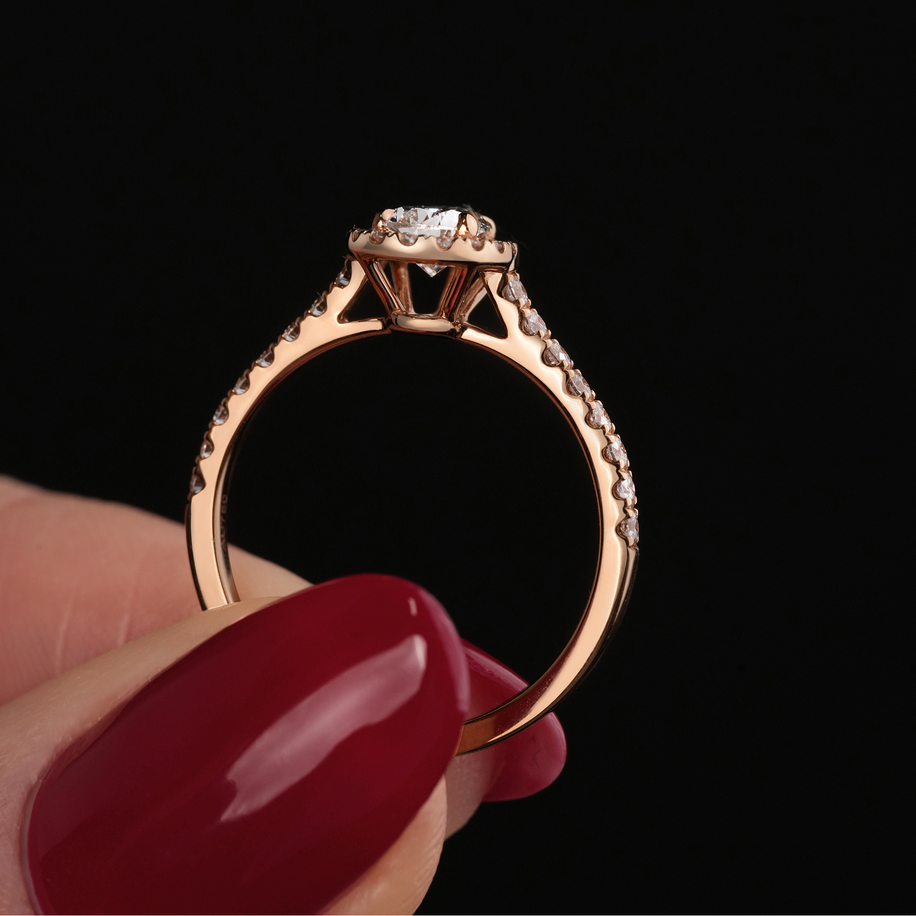 VIOLETTE 0.70 ct, size 55, rose gold - LM STUDIO GmbH