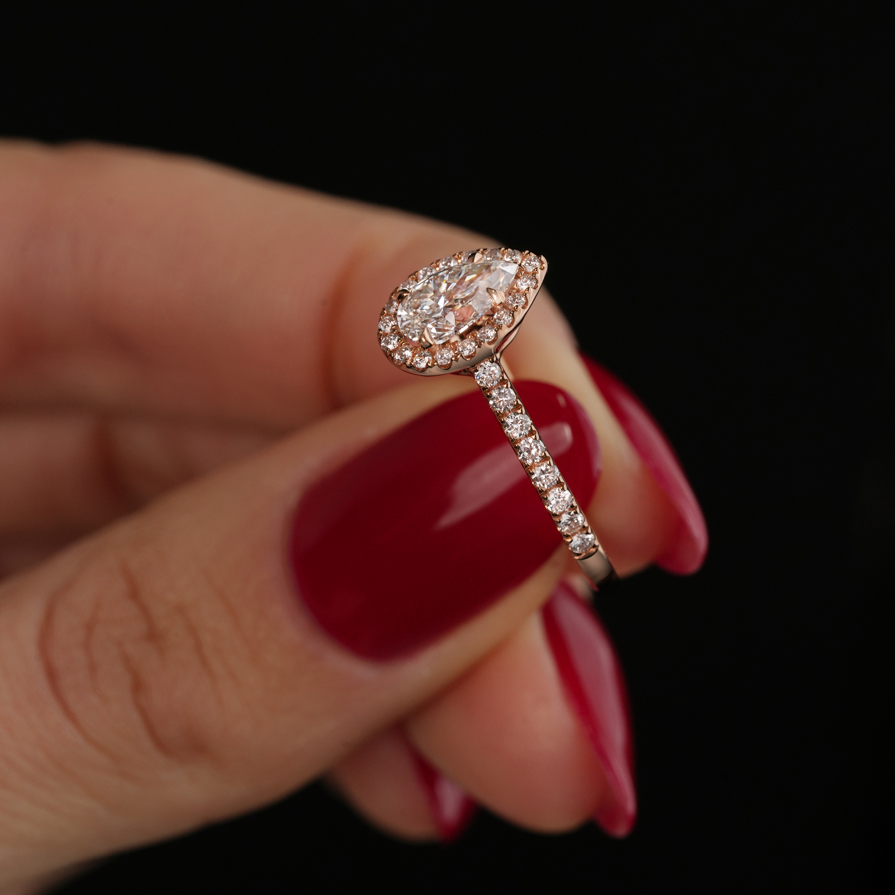 VIOLETTE 0.70 ct, size 55, rose gold - LM STUDIO GmbH